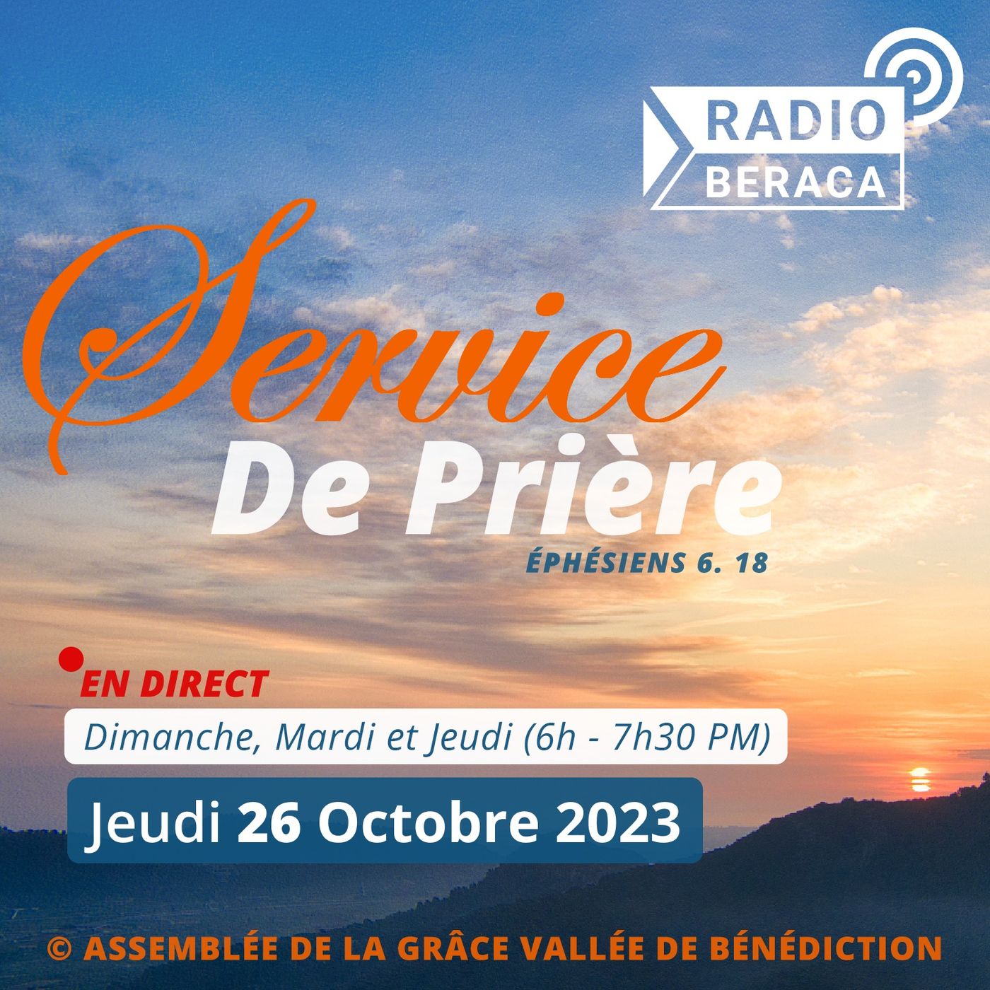 Jeudi 26 Octobre 2023.- Service de prière episode artwork