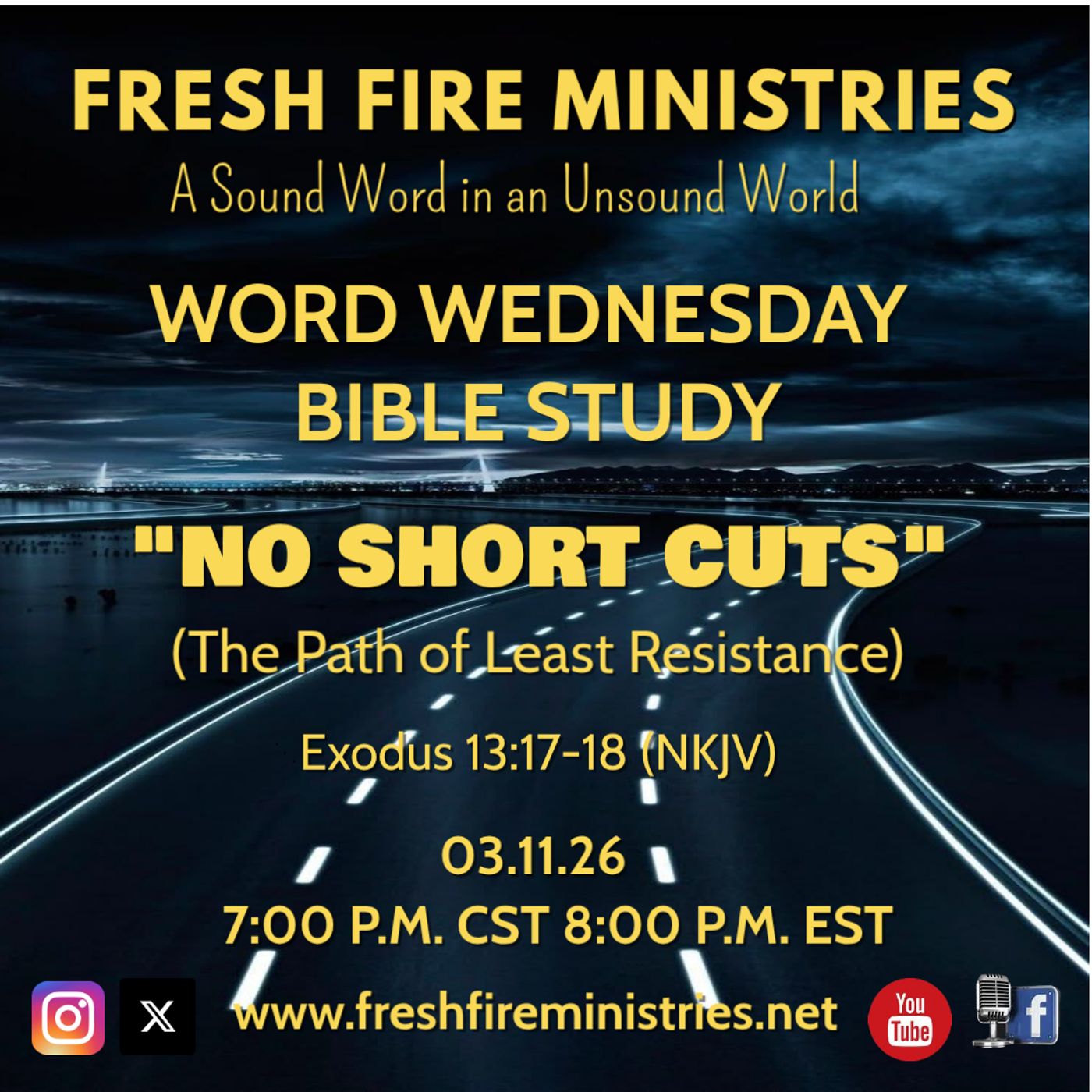 Word Wednesday Bible Study "No Short Cuts" (The Path of Least Resistance) Exodus 13:17-18 (NKJV) episode artwork