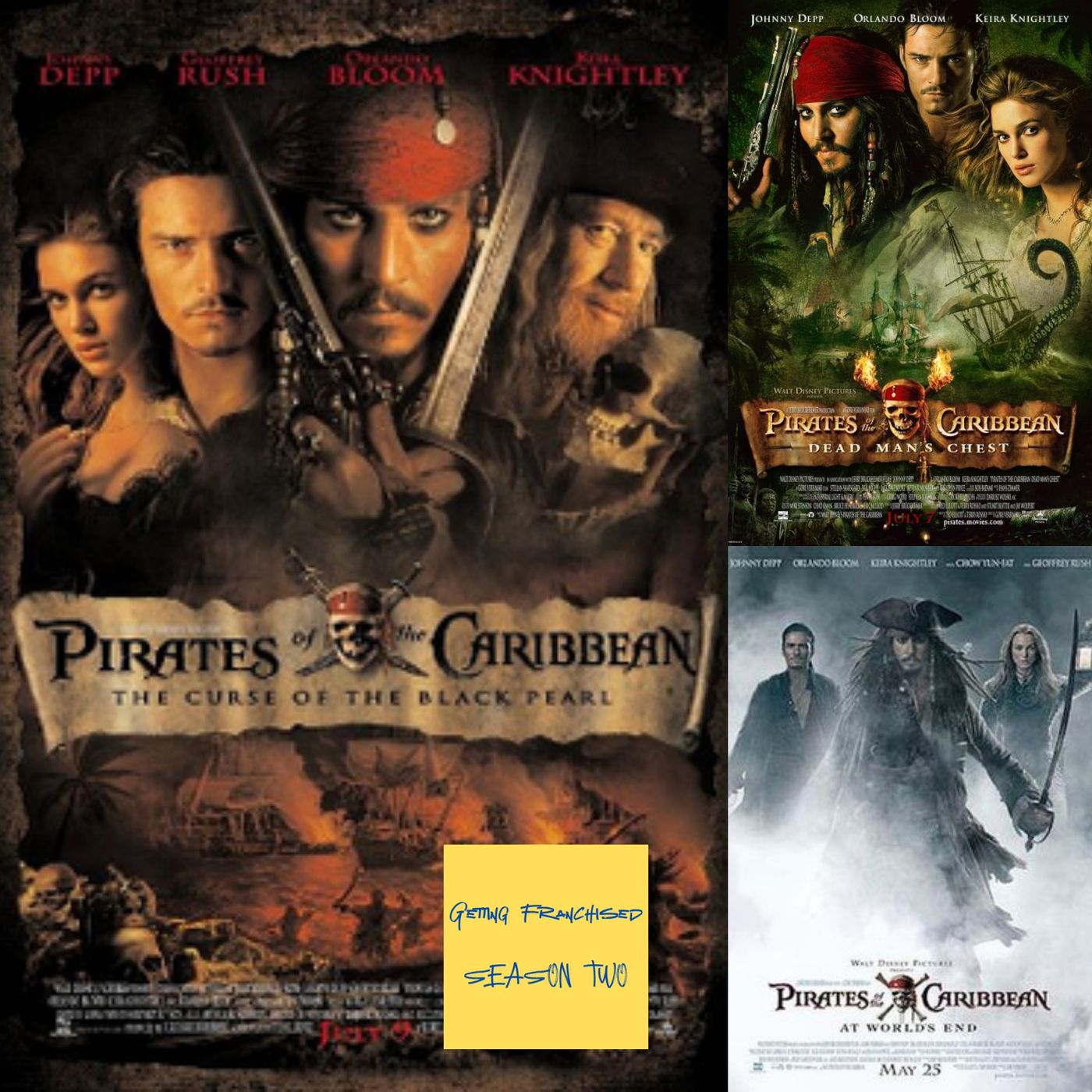 Getting Franchised Season 2: Pirates of the Caribbean: The Curse of the Black Pearl/Dead Man's Chest/At World's End (2003/2006/2007) episode artwork