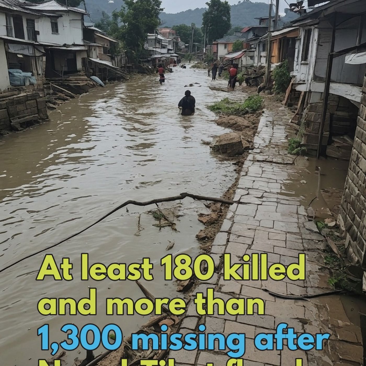 At least 180 killed and more than 1,300 missing after Nepal-Tibet floods episode artwork