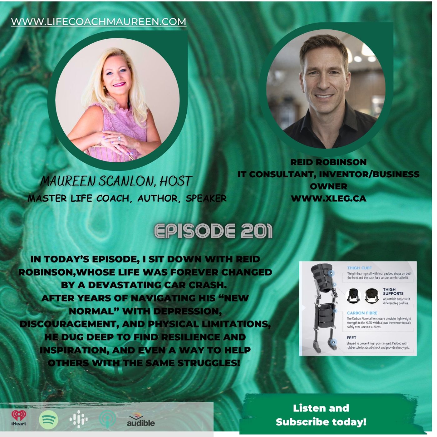 When Life Changes In An Instant: Reid Robinson Healing and the XLEG #201 episode artwork
