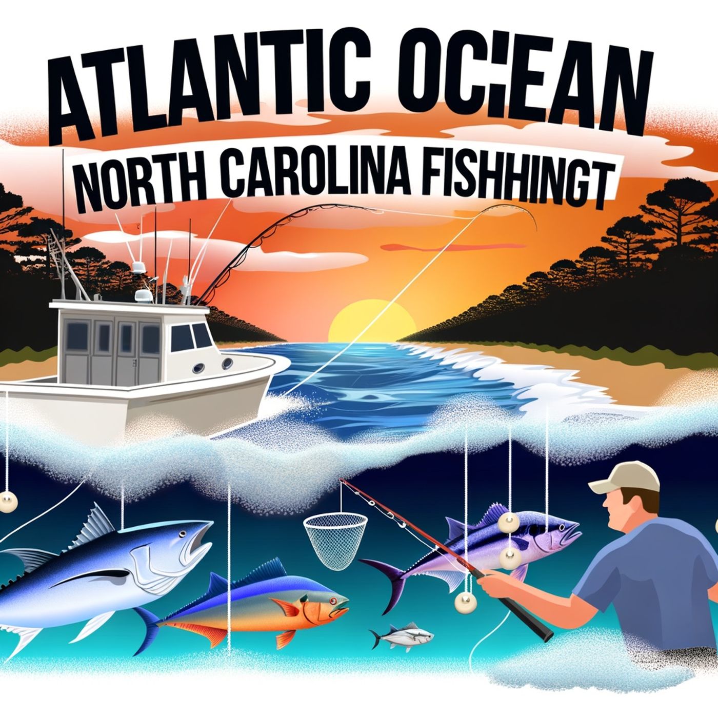 Tide and Fish Forecast: Trout, Drum, and Mackerel Abound off Atlantic Beach, North Carolina