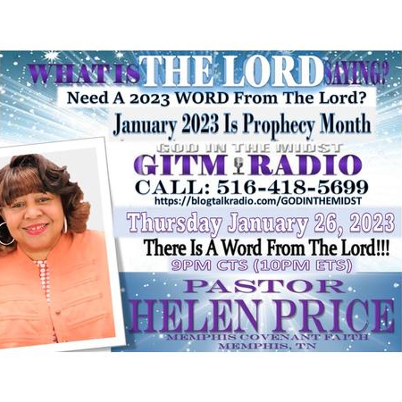 GITM Part4 January2023 Prophecy Month: Pastor Helen Price, Memphis, TN episode artwork