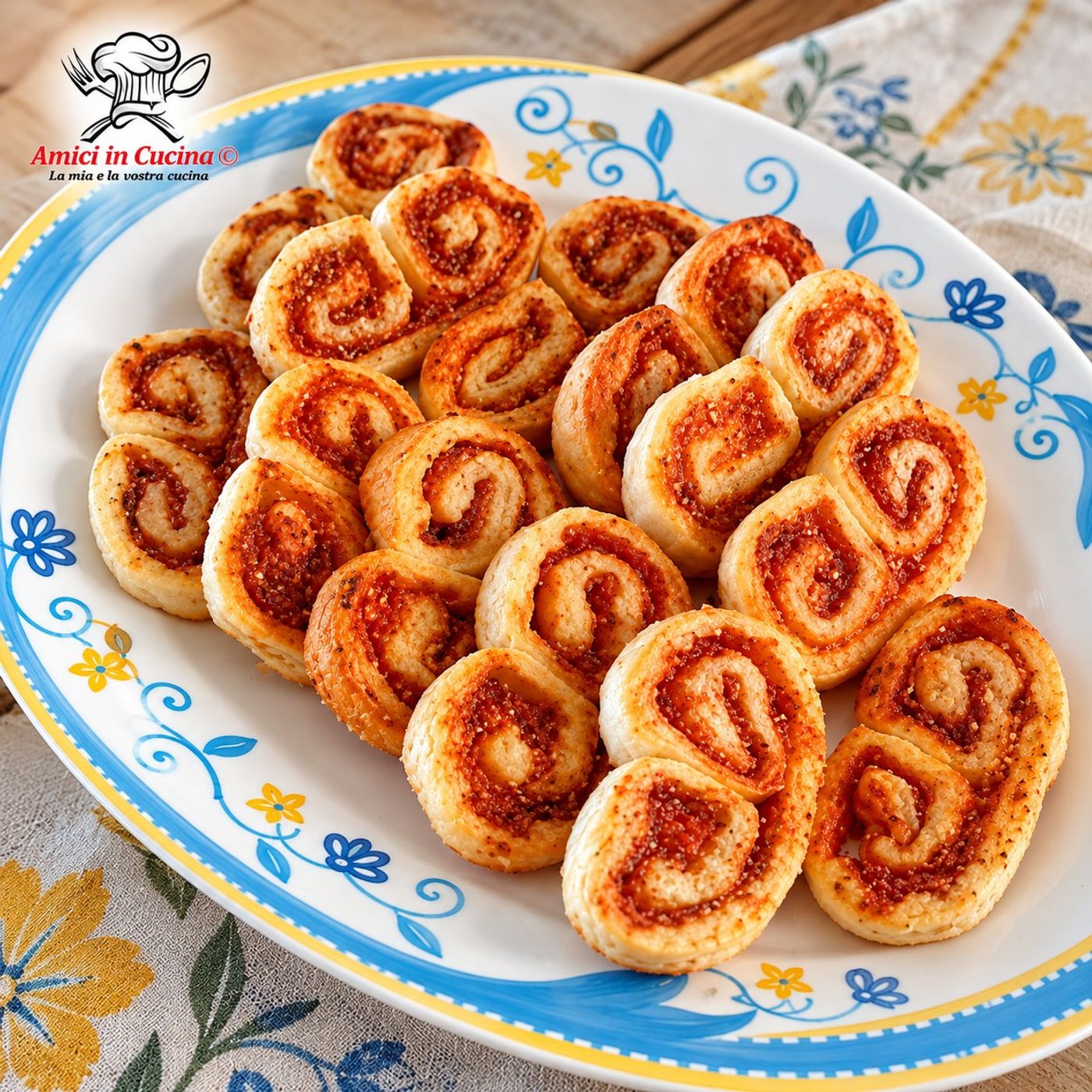Ventagli di pasta sfoglia salati: l'antipasto semplice, veloce e sfizioso