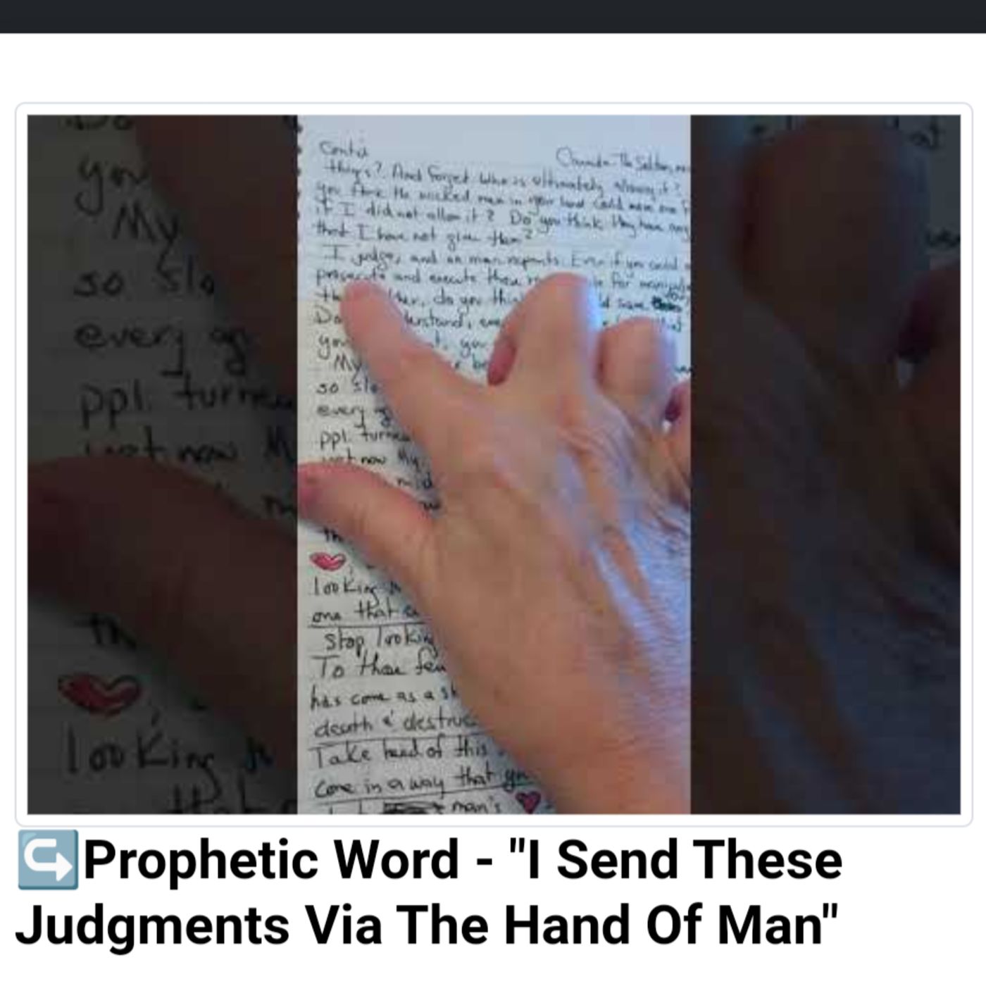 Prophetic Word - "I Send These Judgments Via The Hand Of Man" episode artwork