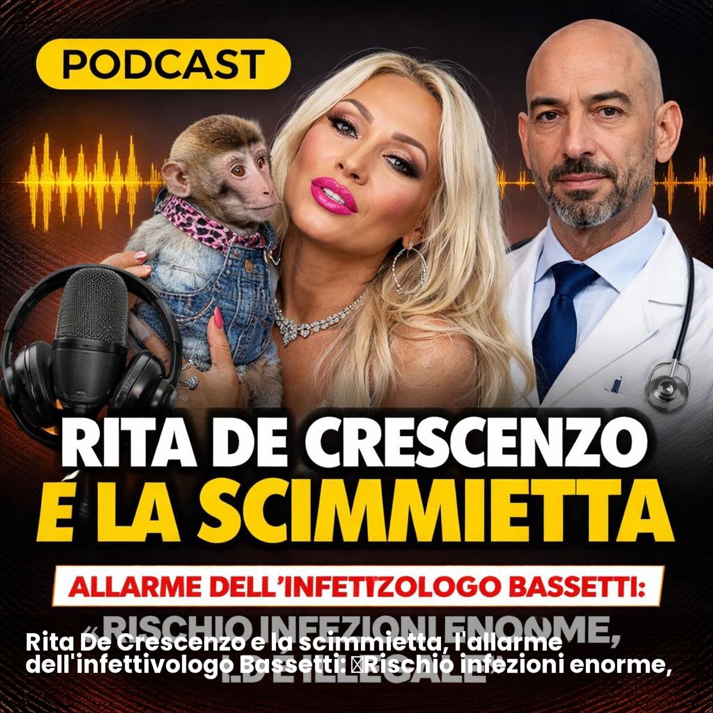 Rita De Crescenzo e la scimmietta, l'allarme dell'infettivologo Bassetti: «Rischio infezioni enorme, ed è illegale» episode artwork