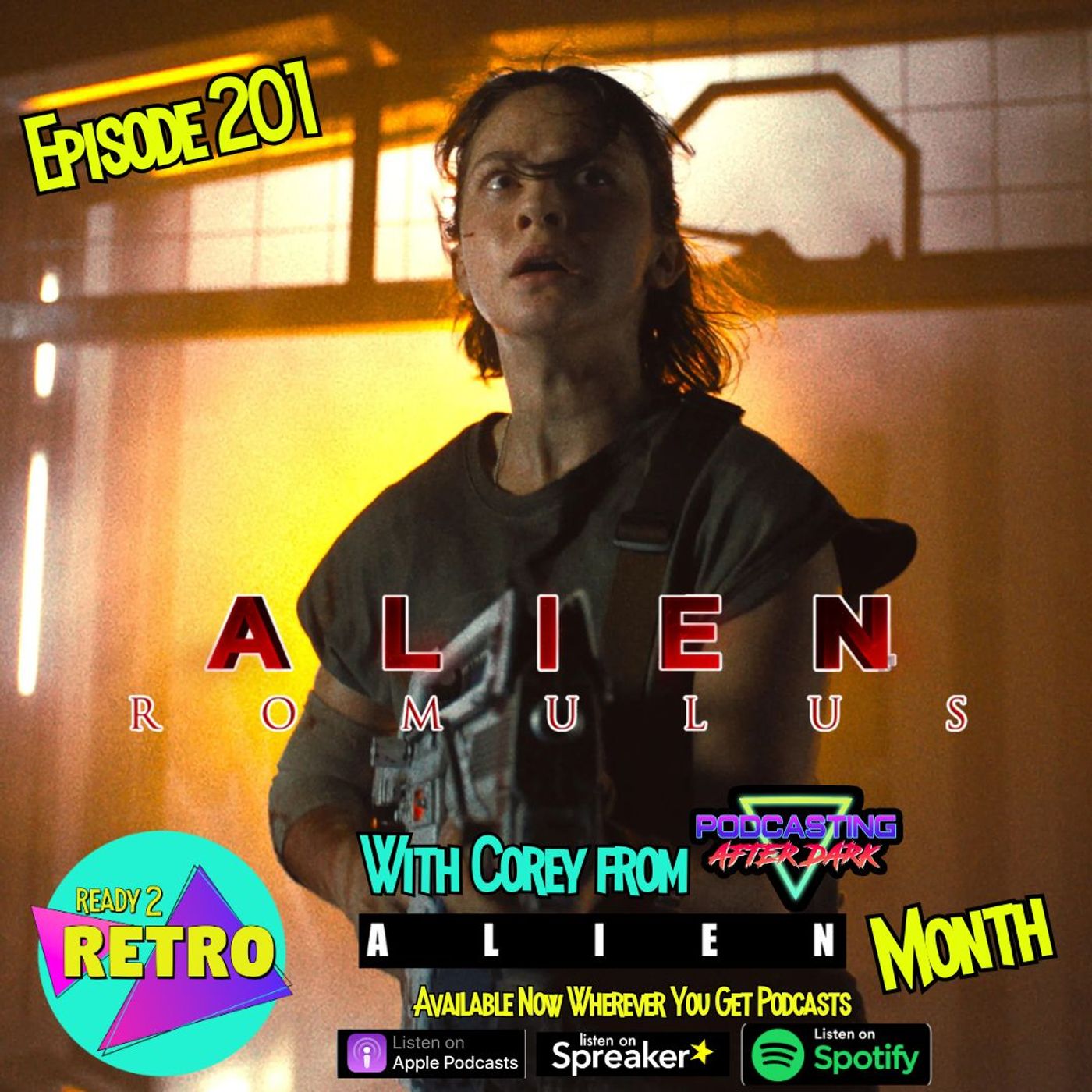 Episode 201: "Alien: Romulus" (2024) with Corey from @podcastingafterdark