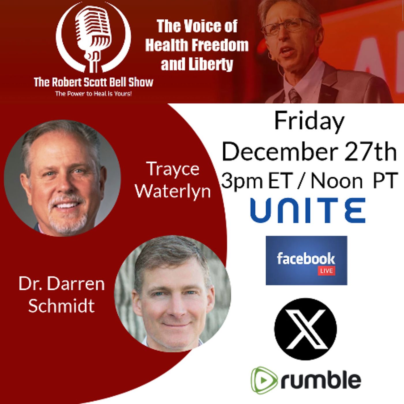 Lab Leak Coverup, Trayce Waterlyn, Hypnosis, Hydrogen water, Dr. Darren Schmidt, Nutrition Healing Center, High Calcium - The RSB Show 12-27 episode artwork