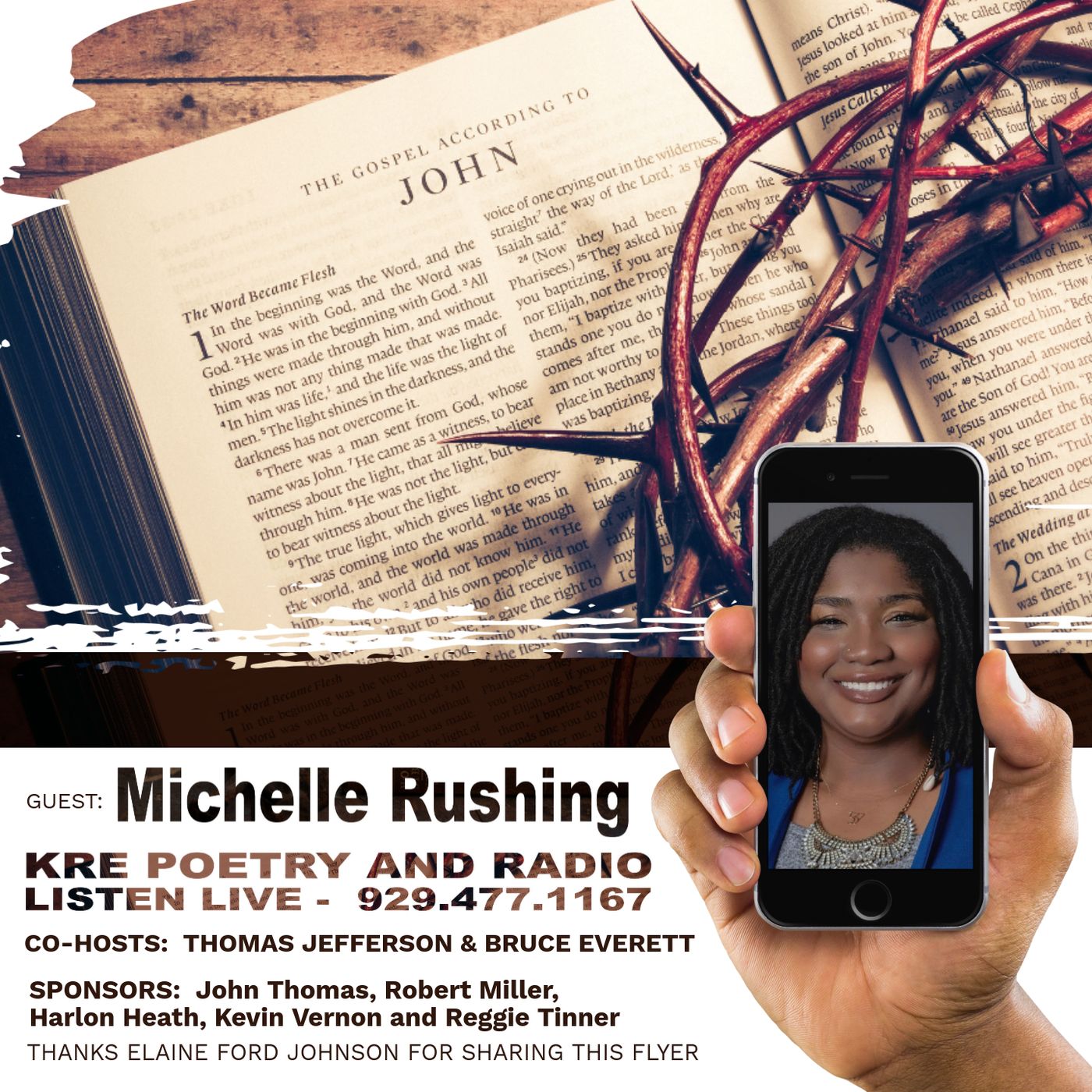 KRE POETRY AND RADIO - EP 83 (f/ MICHELLE RUSHING) episode artwork