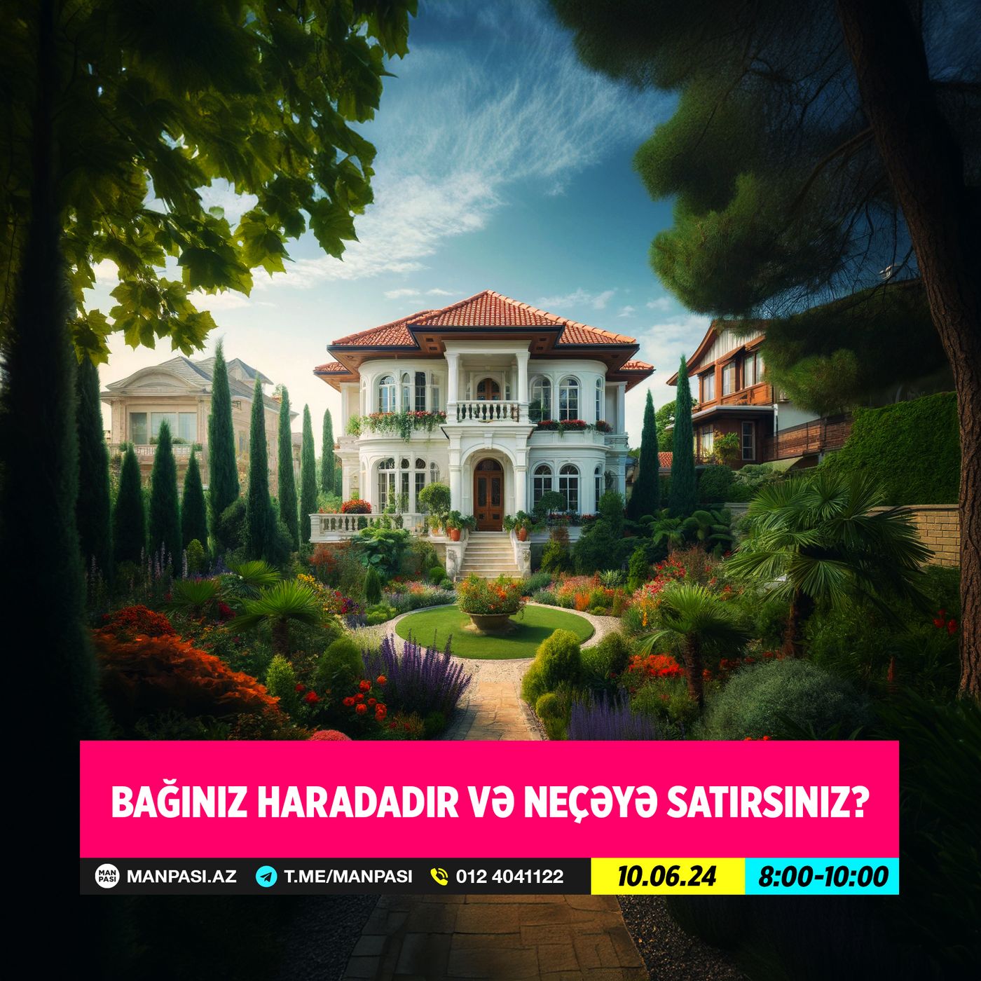Bağınız haradadır və neçəyə satırsınız? 10.06.2024