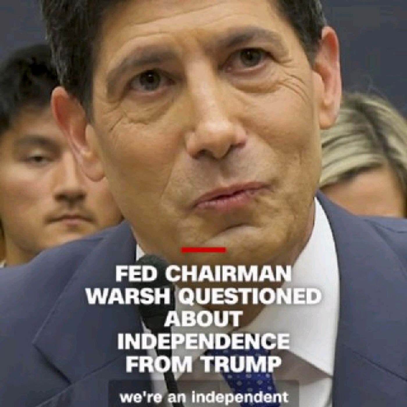 Federal Reserve Chairman Kevin Warsh said the Fed will continue to set interest rates without considering politics during his first congress episode artwork