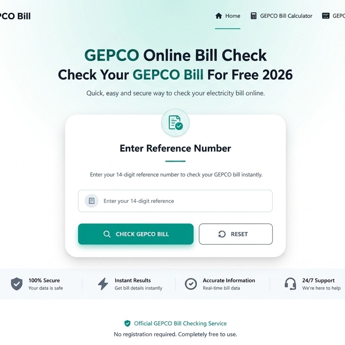 check GEPCO bill online
