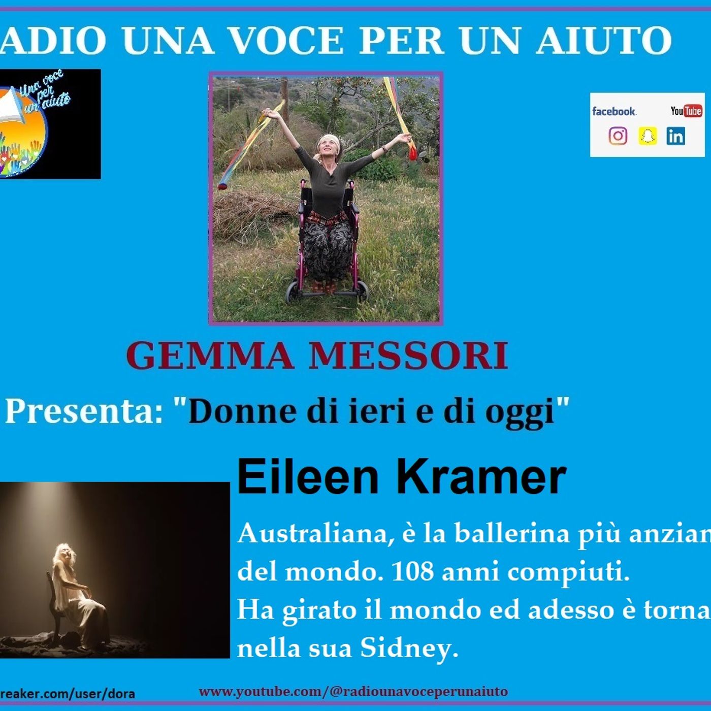 RUBRICA DONNE DI IERI E DI OGGI: Eileen Kramer -ballerina più anziana del mondo; Marian Fux anziana anche lei, inventò la danzaterapia - episode artwork