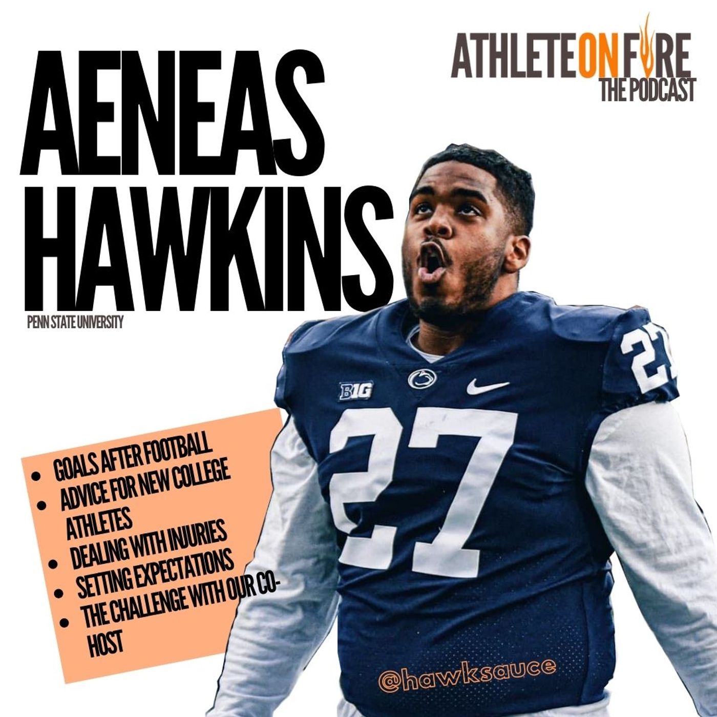 AOF 2205:  Aeneas Hawkins looks to life after football, accepts challenge from coach Lambo!