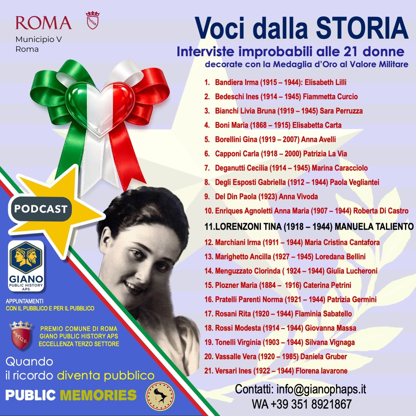“Nel Silenzio del Servizio” Tina LORENZONI, dalla Croce Rossa alla Resistenza, esempio di dedizione e sacrificio episode artwork