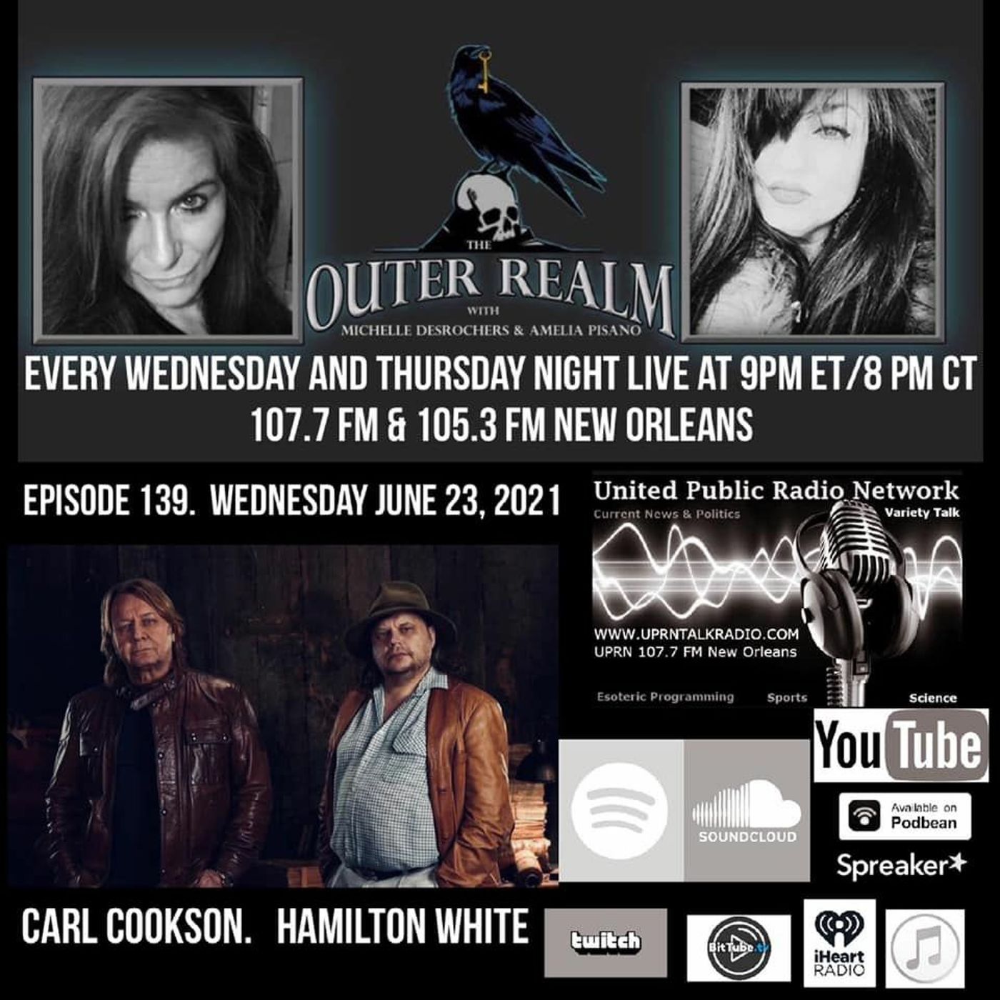 The Outer Realm With Michelle Desrochers and Amelia Pisano guest Hamilton White and Carl Cookson