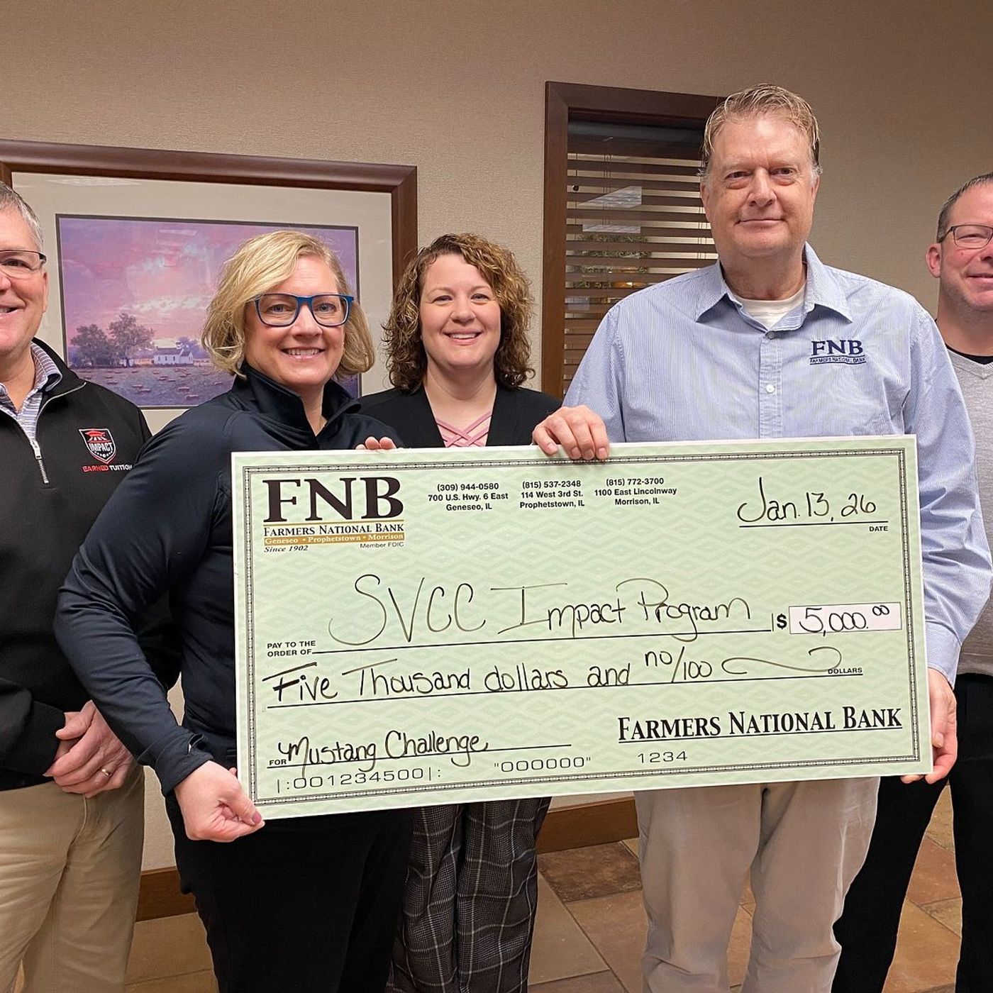 Farmers National Bank donates $5,000 to SVCC Impact Program’s Mustang Impact Challenge episode artwork