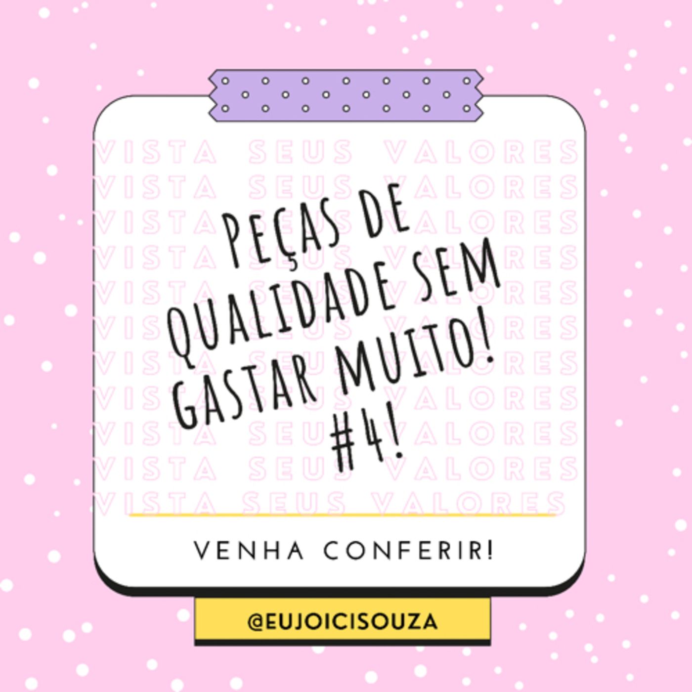 Vista seus valores
