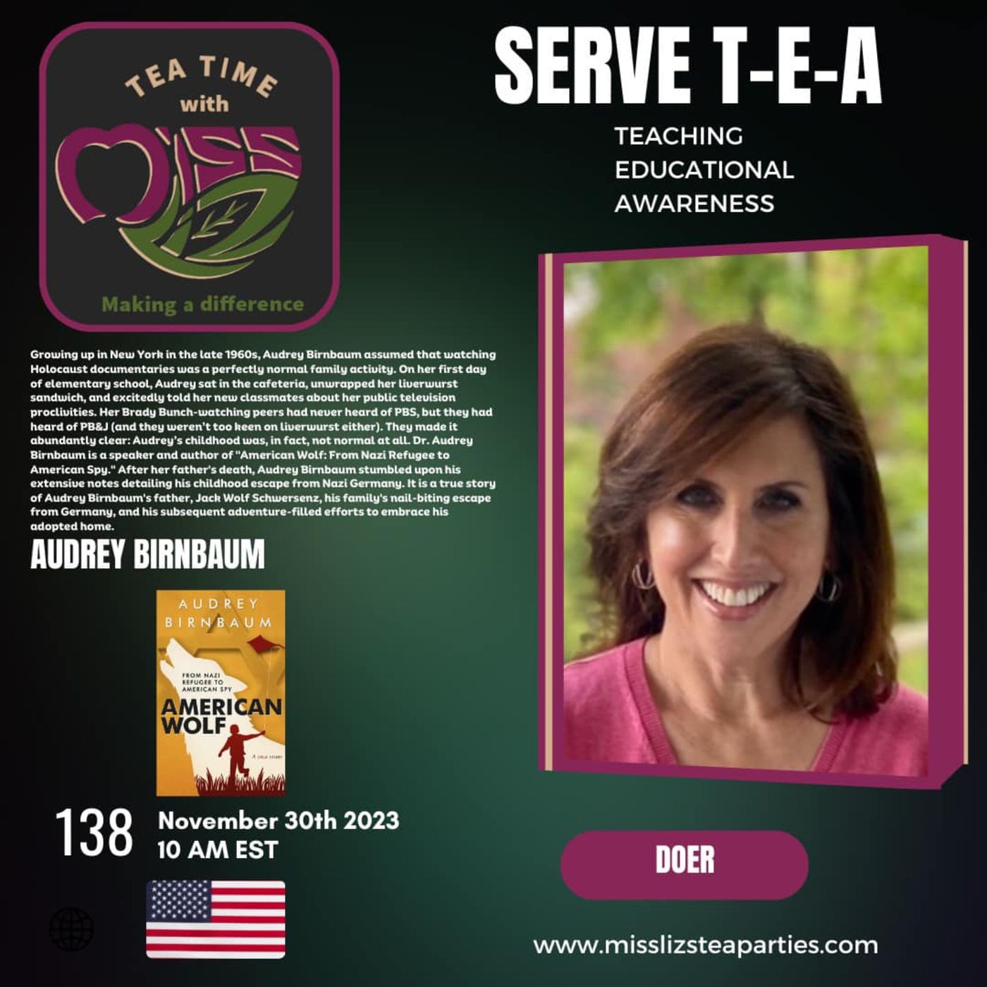 Teatime with Miss Liz