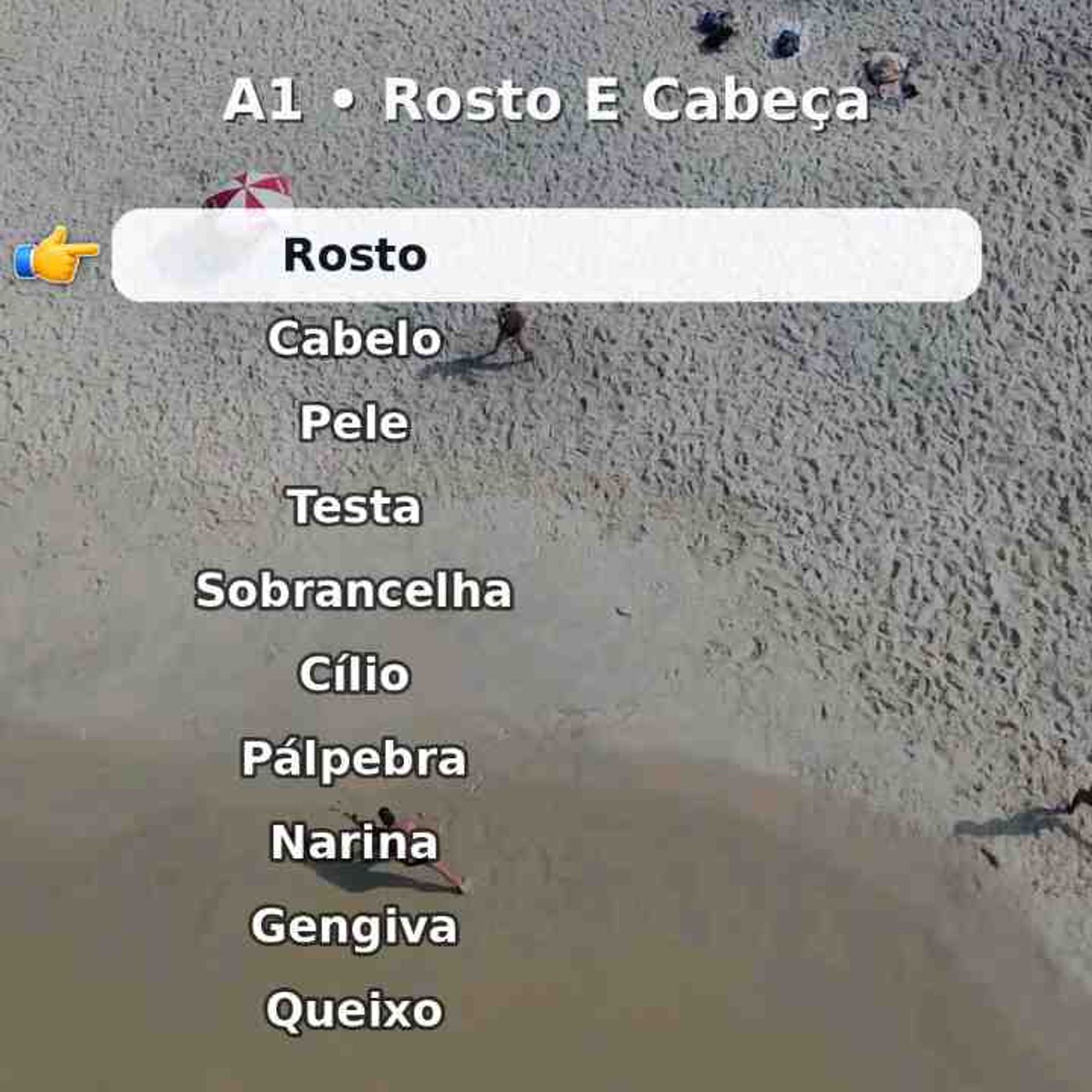 Salve e repita em voz alta_ rosto e cabeça