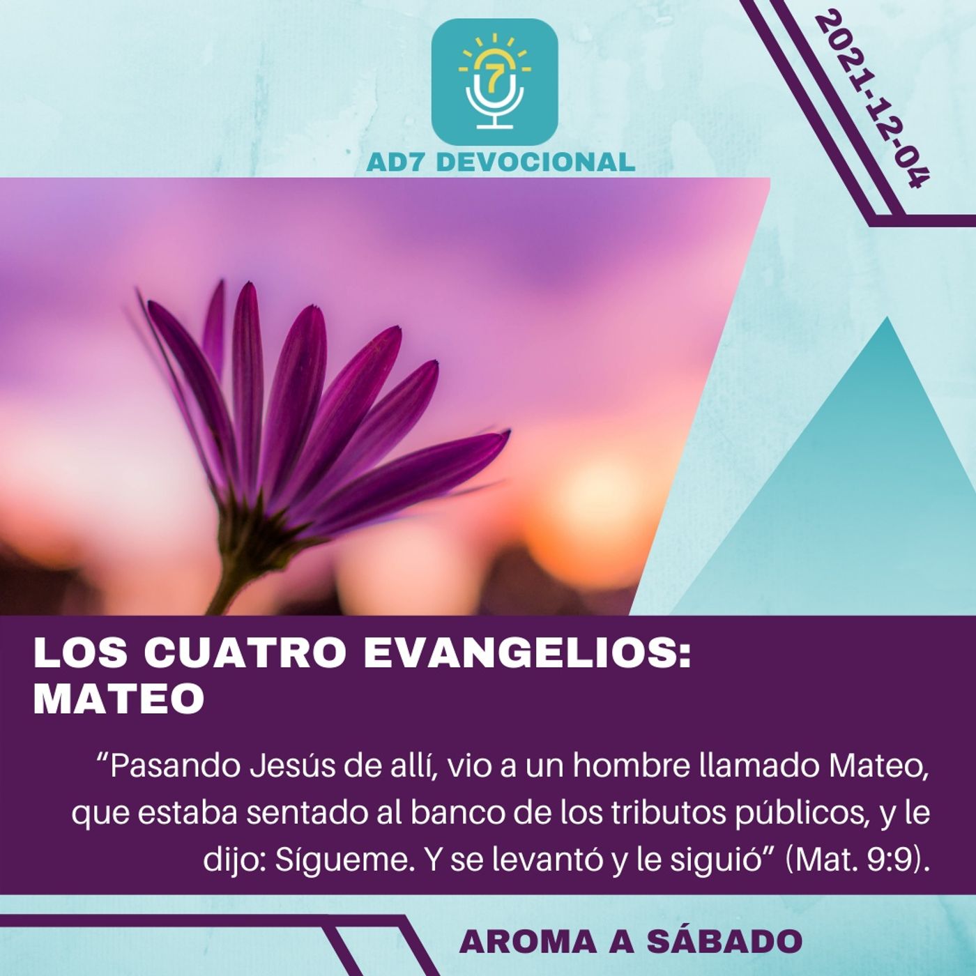 4 de diciembre - Los cuatro evangelios: Mateo - Devocional de Jóvenes - Etiquetas Para Reflexionar