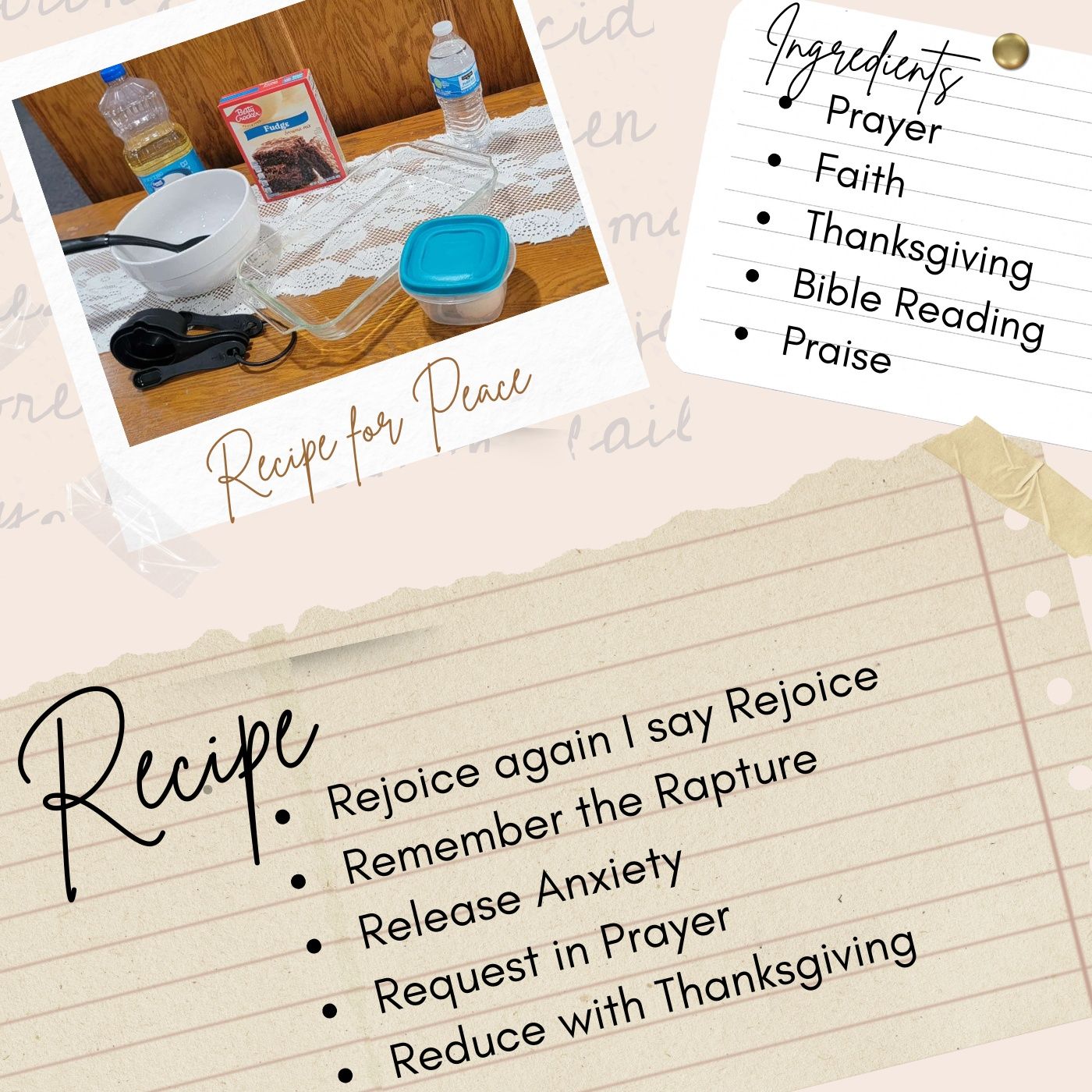 11/23/2025 Sunday Am Pastor Jeff Crawley- recipe for Peace episode artwork
