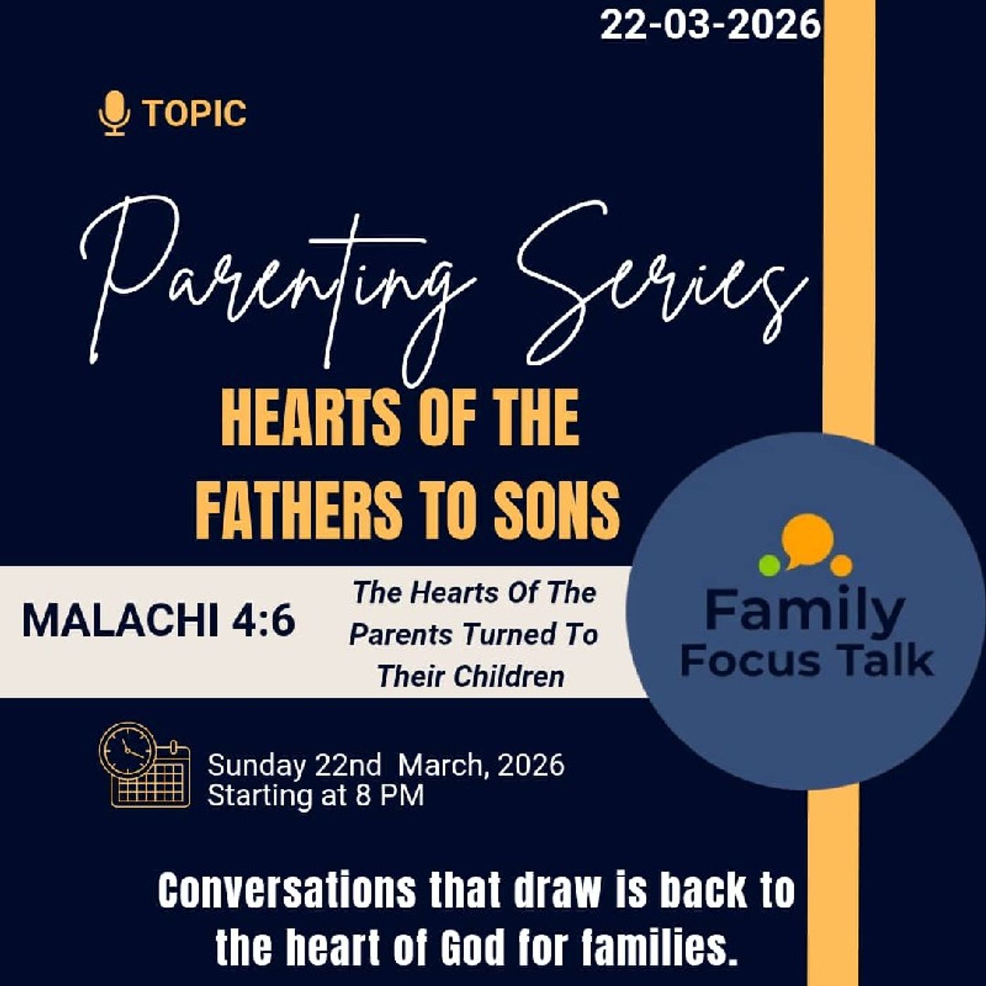Parenting Series(Father's hearts to sons)22-03-24.On Family Focus Talk episode artwork