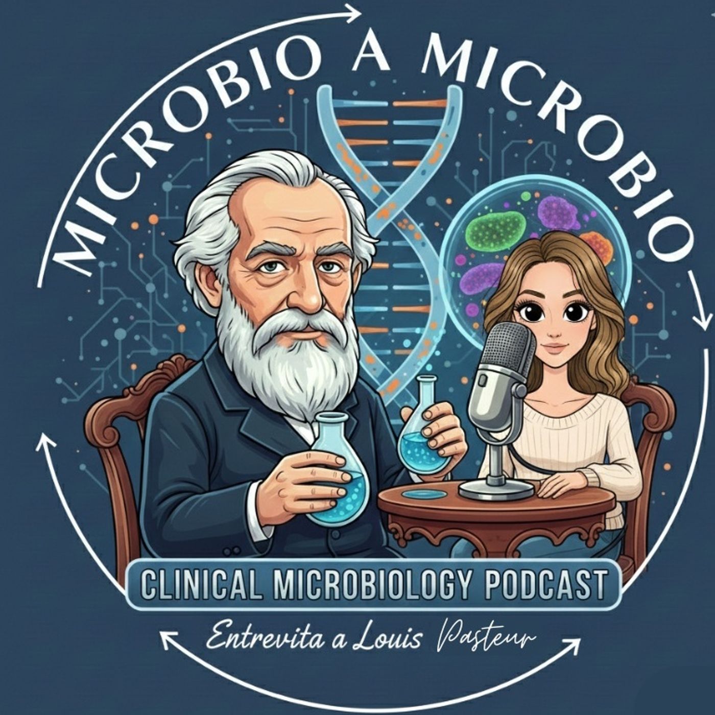 Podcast educativo Microbio a Microbio podcast artwork