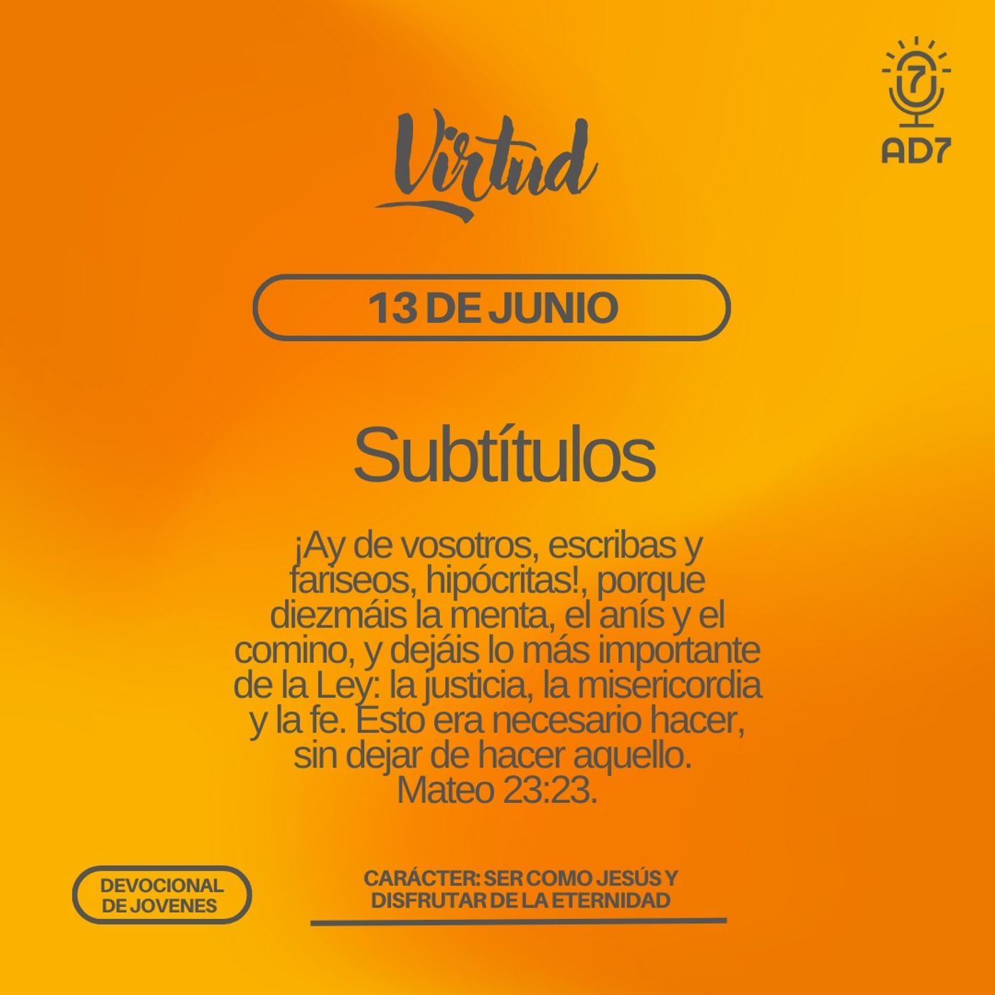 AD7 Devocional - Diferente / Inverso