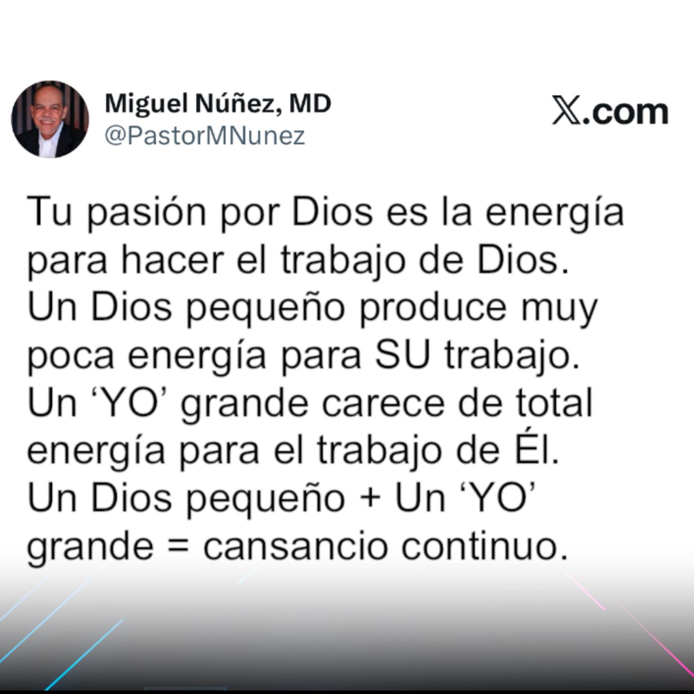 El Post de la Hora | Miguel Núñez «Tu pasión por Dios y un Yo grande» episode artwork