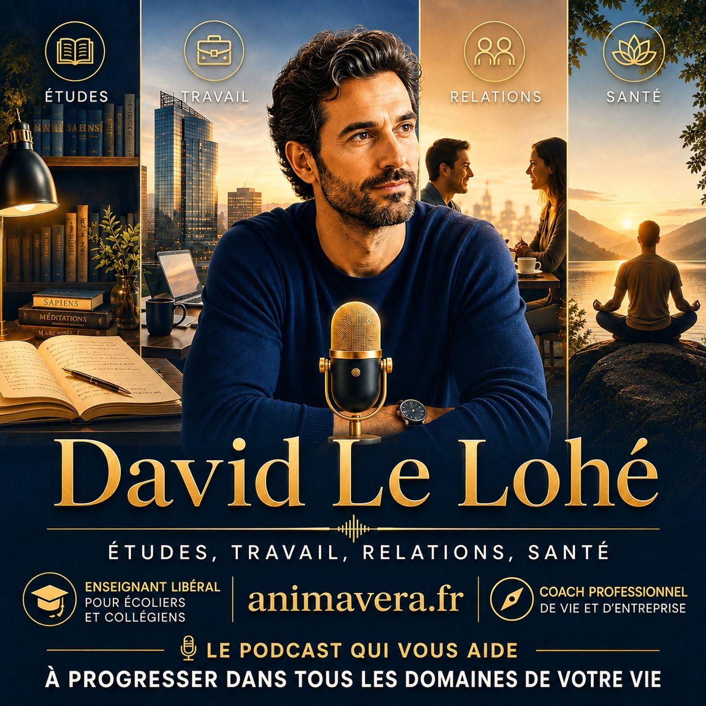 Illustration du podcast Études, travail, relations, équilibre