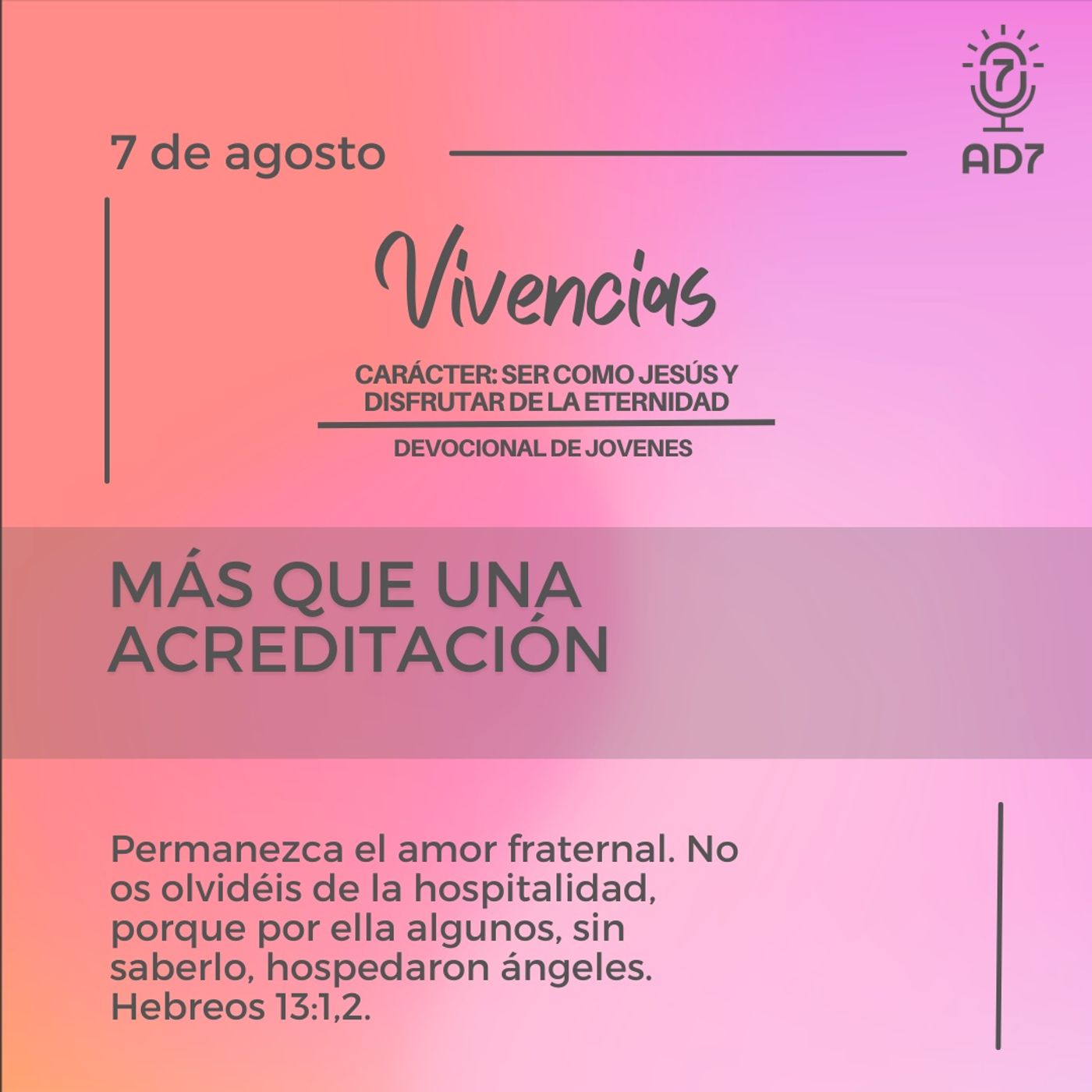 AD7 Devocional - Diferente / Inverso