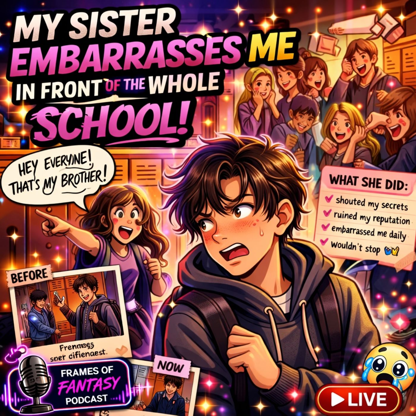 My Sister Embarrases Me In Front Of the Whole School| Like and subscribe