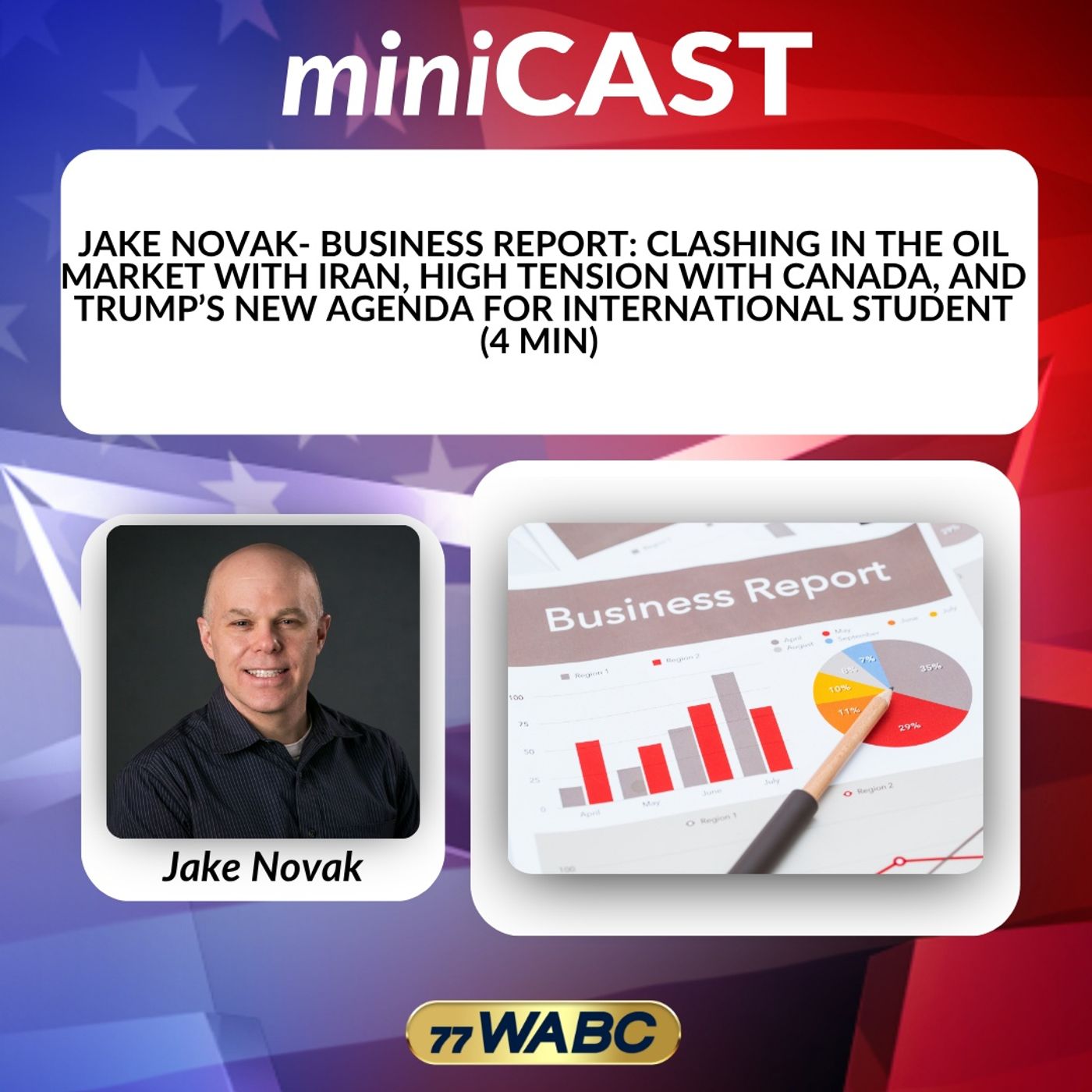 Jake Novak Business Report- Clashing in the Oil Market With Iran, High Tension With Canada, and Trump’s New Agenda for International Student episode artwork