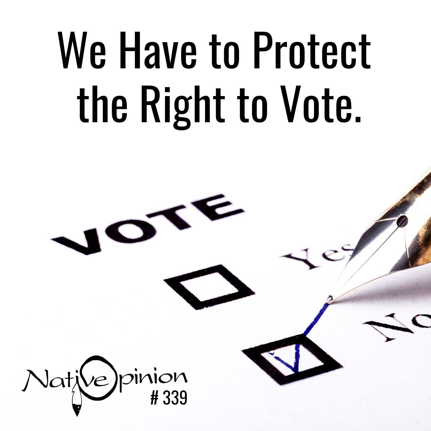 EPISODE 339  "We Have to Protect the Right to Vote." - podcast episode cover