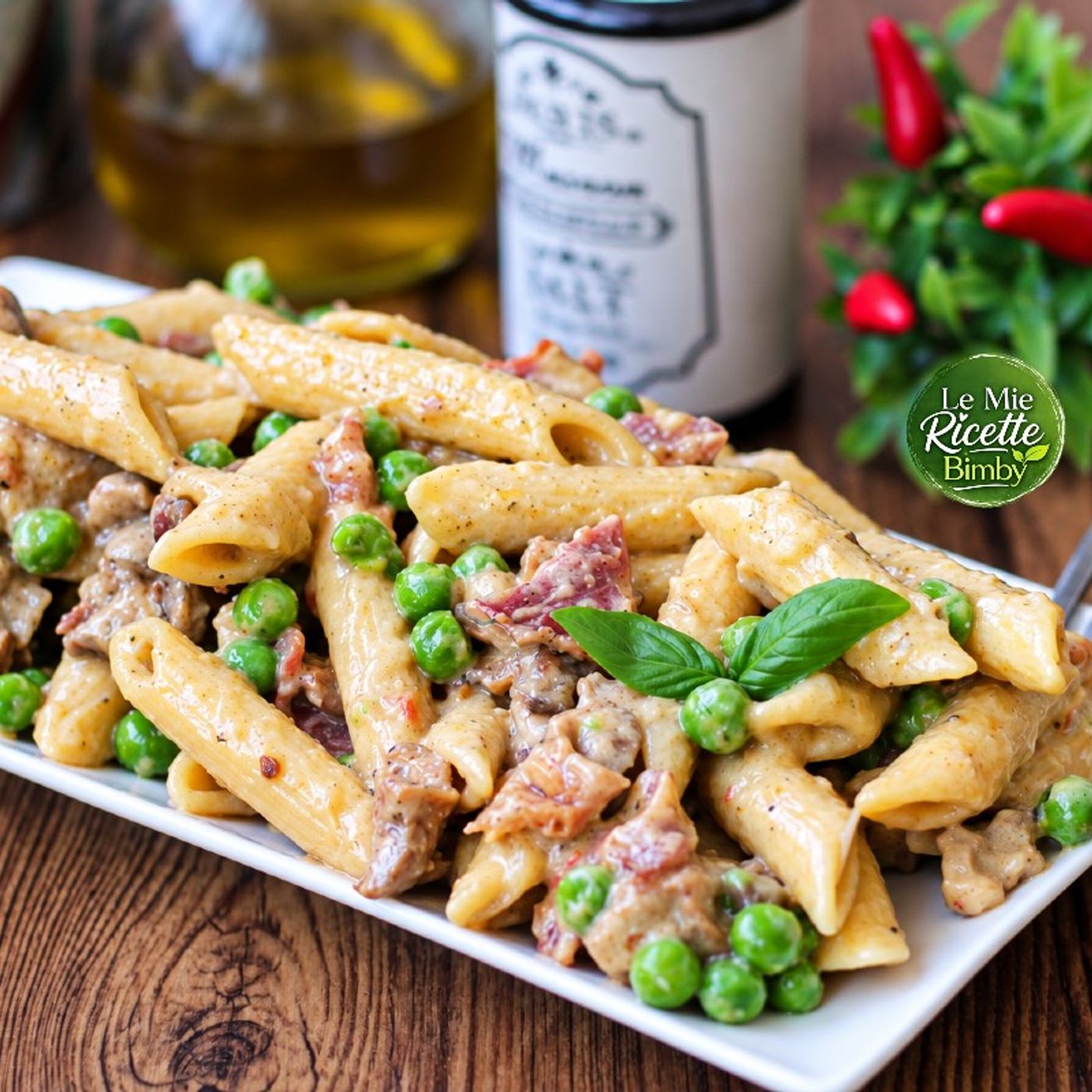 PASTA PISELLI, FUNGHI E SPECK BIMBY