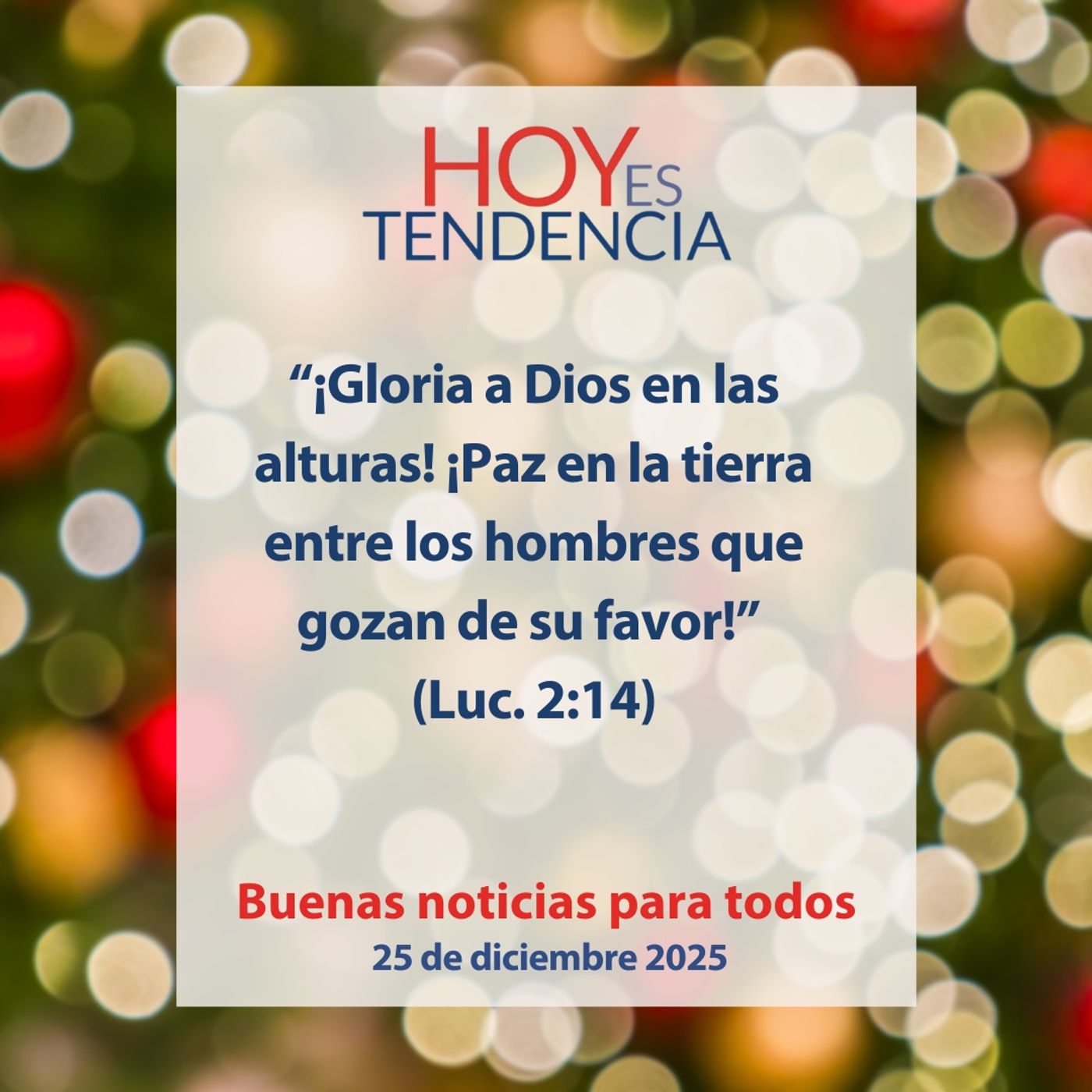 Buenas noticias para todos ~ Devocional de Jóvenes ~ 25 de diciembre 2025