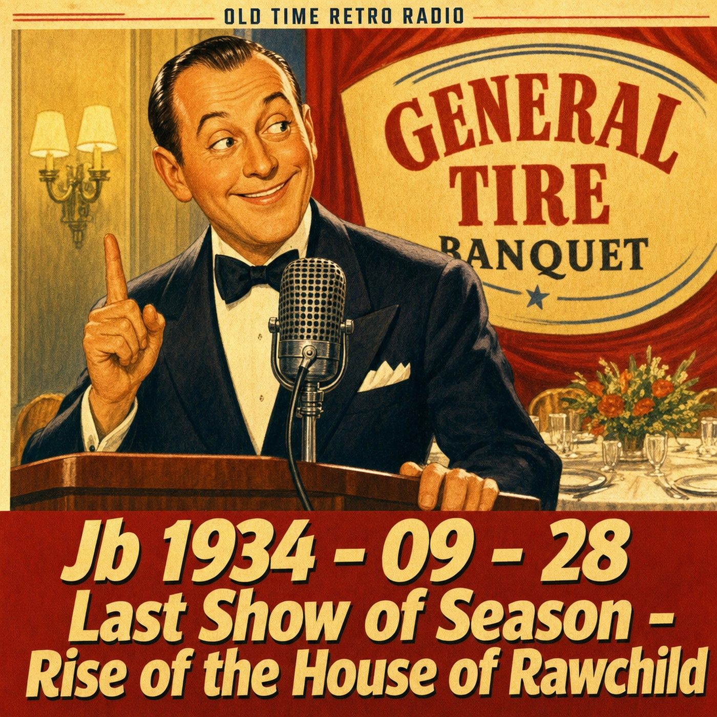 The Jack Benny Program - "Jb 1934 - 09 - 28 Last Show of Season - Rise of the House of Rawchild" (1934) episode artwork