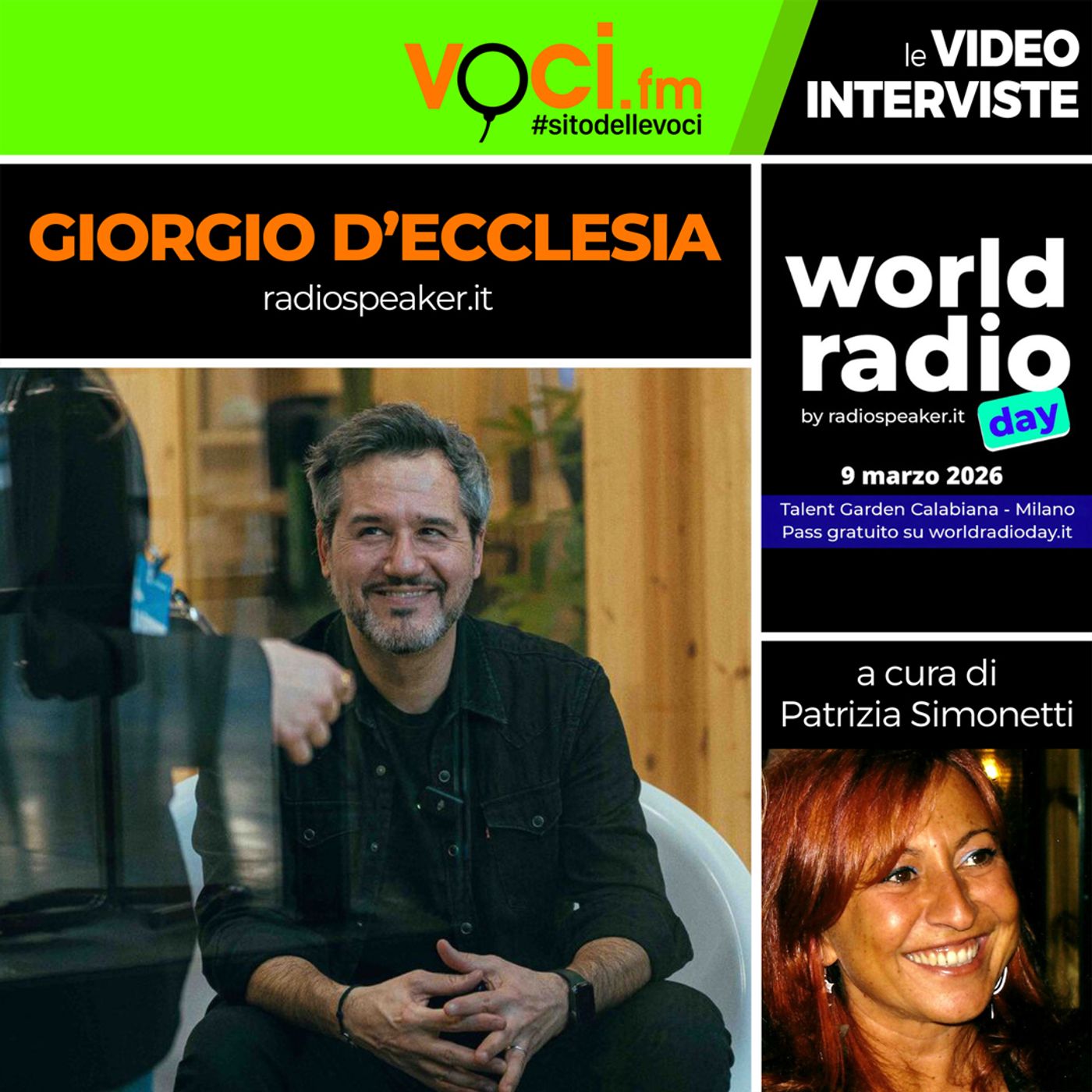 "WORLD RADIO DAY 2026": GIORGIO D'ECCLESIA su VOCI.fm - clicca PLAY e ascolta l'intervista