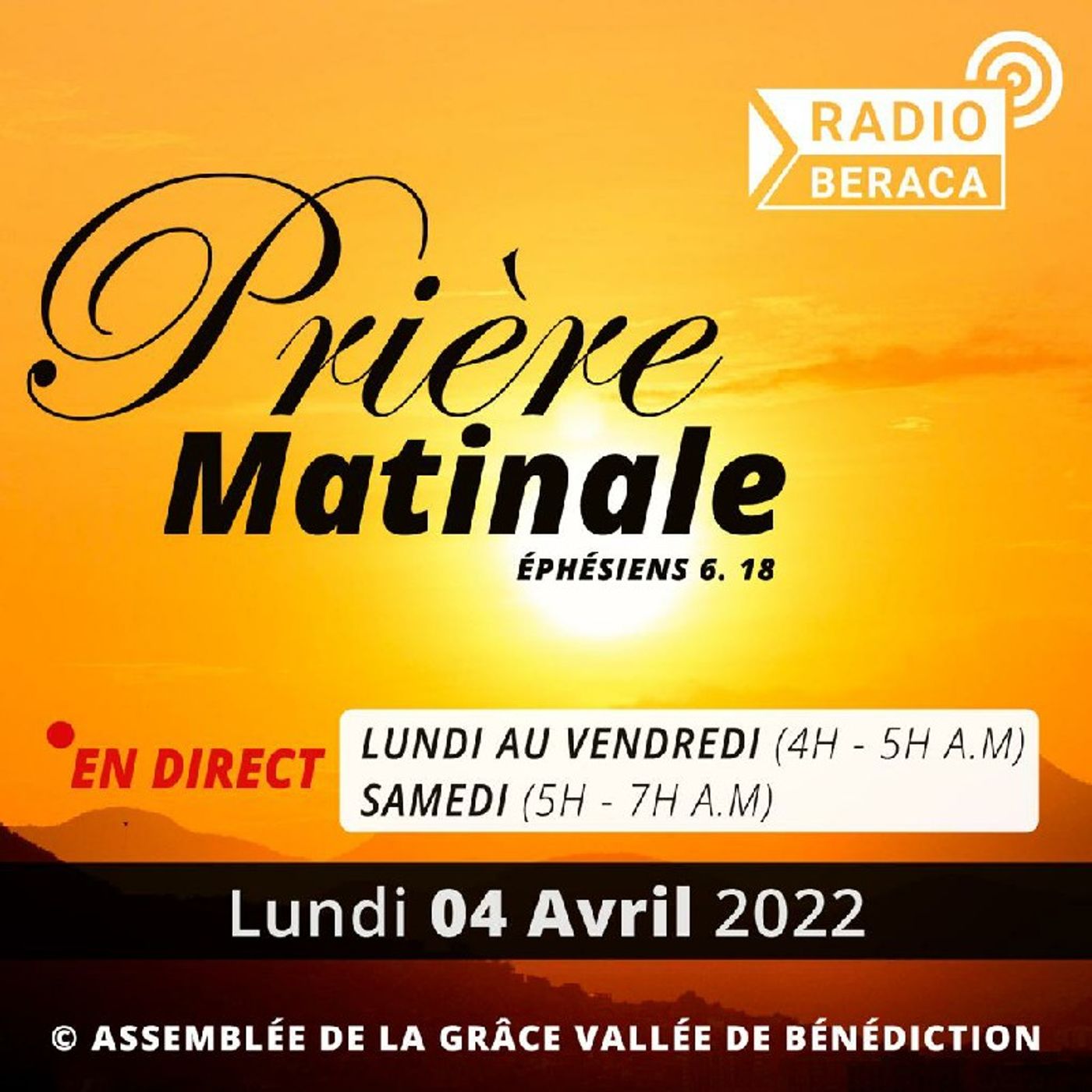 Lundi 4 Avril 2022.- Prière Matinale episode artwork