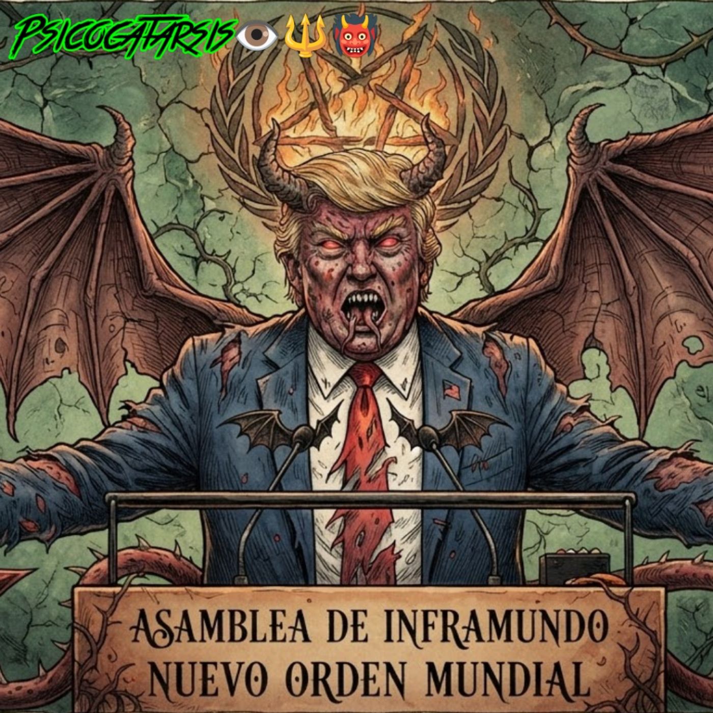 ¿Qué ESTUPIDECES dijo Trump..EL PEDOFILO CANIBAL DEVORADOR DE BEBES, ante la ONU que paralizó al mundo entero_ 😱 episode artwork
