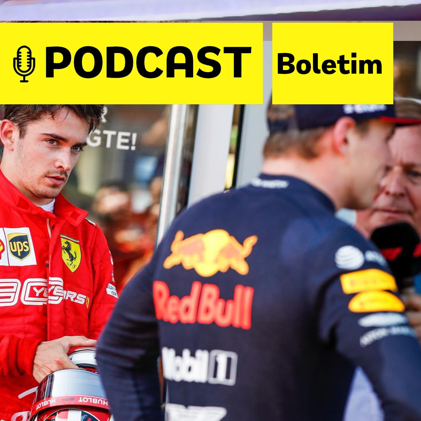 Podcast Boletim - Leclerc derrota Max na casa da RBR; Sainz tem carro em chamas e Hamilton se recupera episode artwork