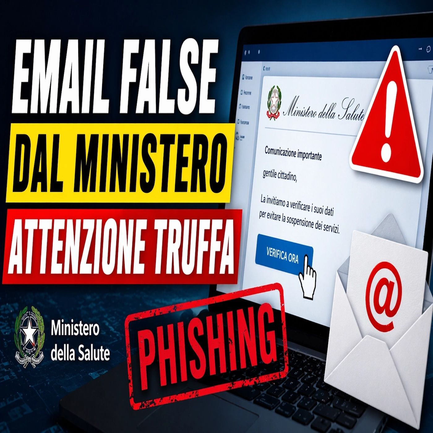 False email Ministero della Salute truffa phishing episode artwork