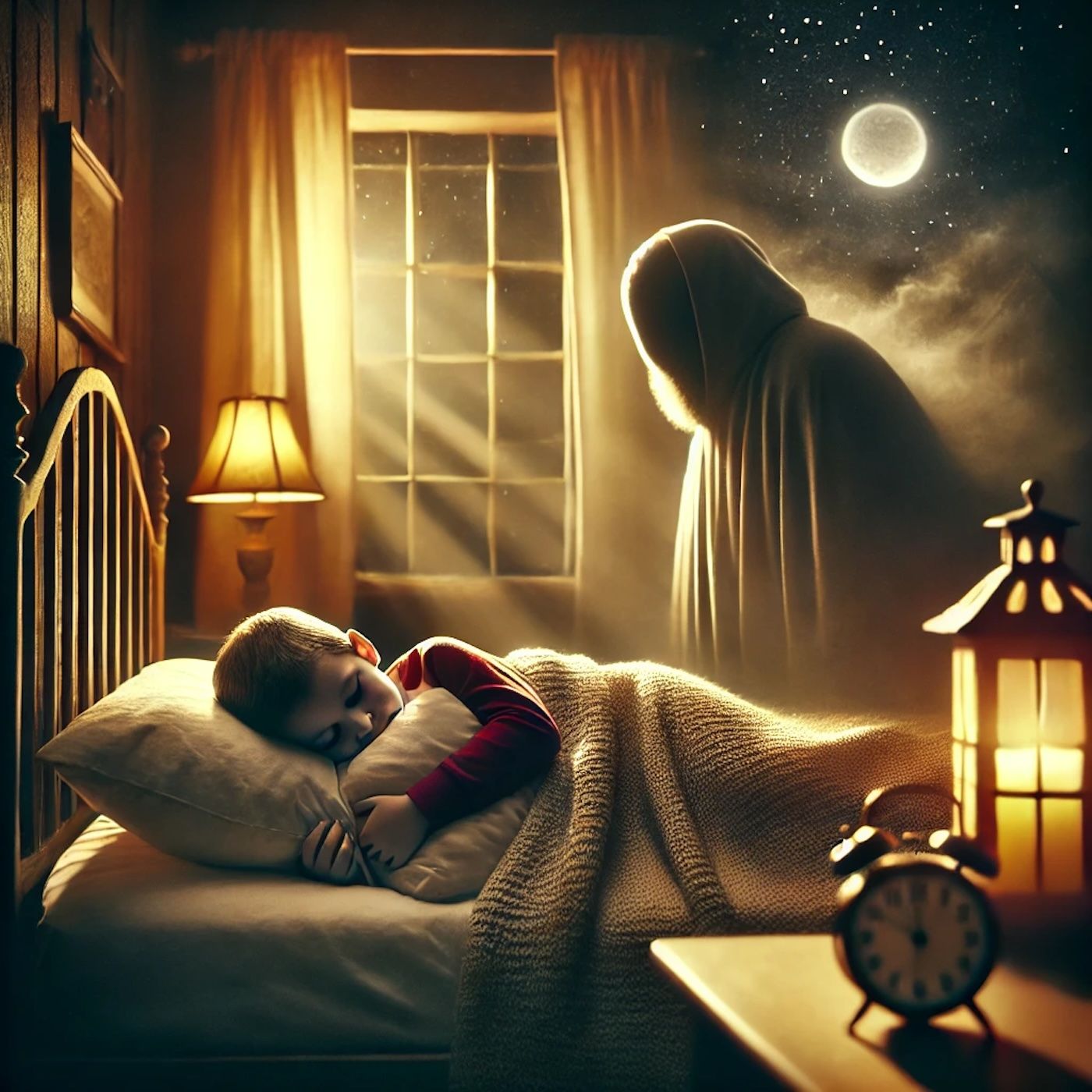 "Say your prayers, little one, don't forget, my son to include everyone. I tuck you in warm within keep you free from sin 'til the Sandman." episode artwork