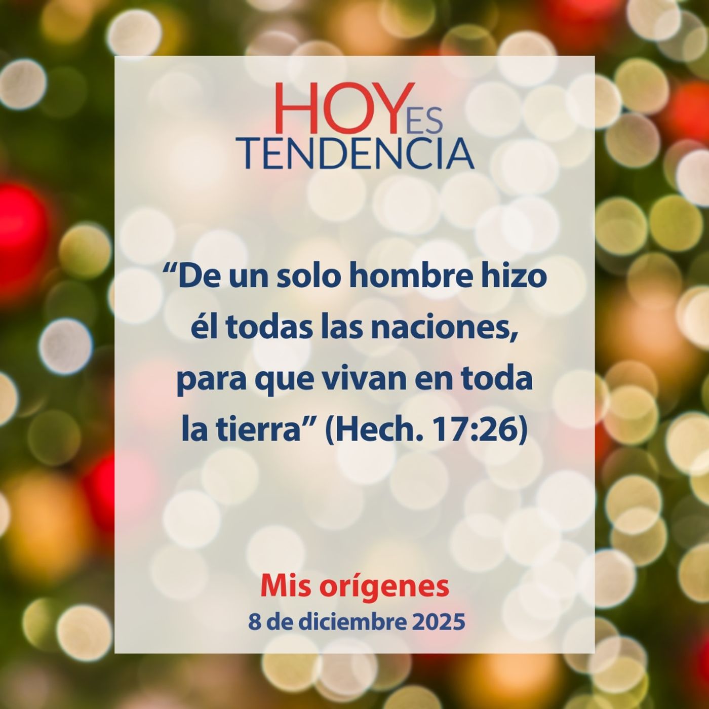 Una buena comparación ~ Devocional de Jóvenes ~ 8 de diciembre 2025