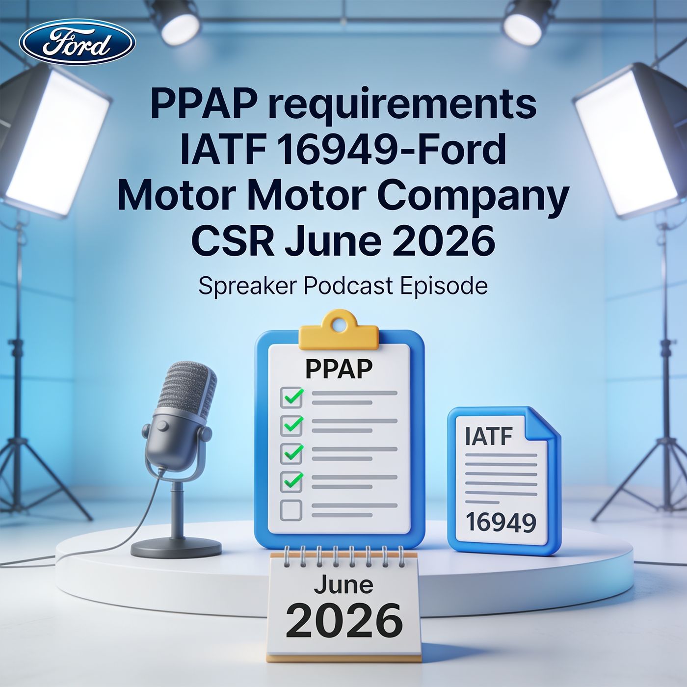 PPAP requirements IATF 16949 Ford CSR June 2026 episode artwork