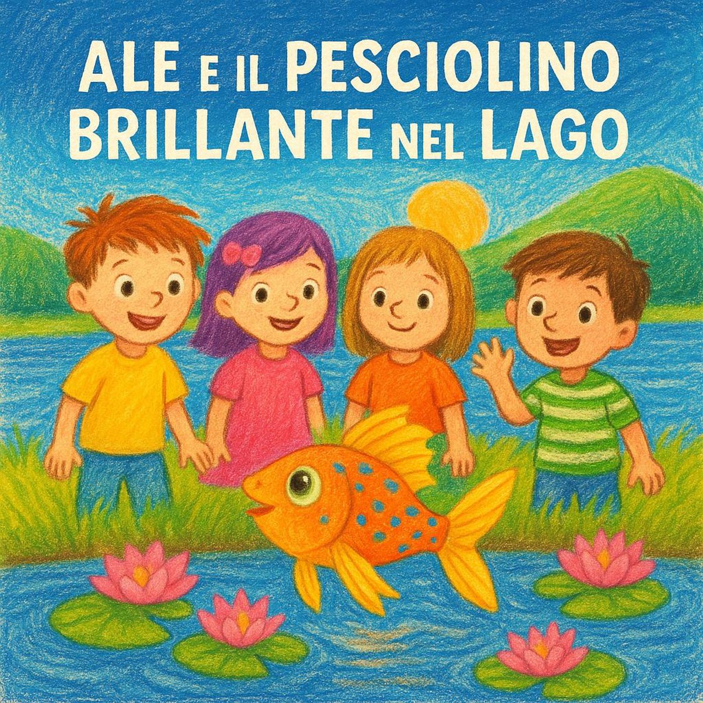 Ale e il Pesciolino Brillante nel Lago