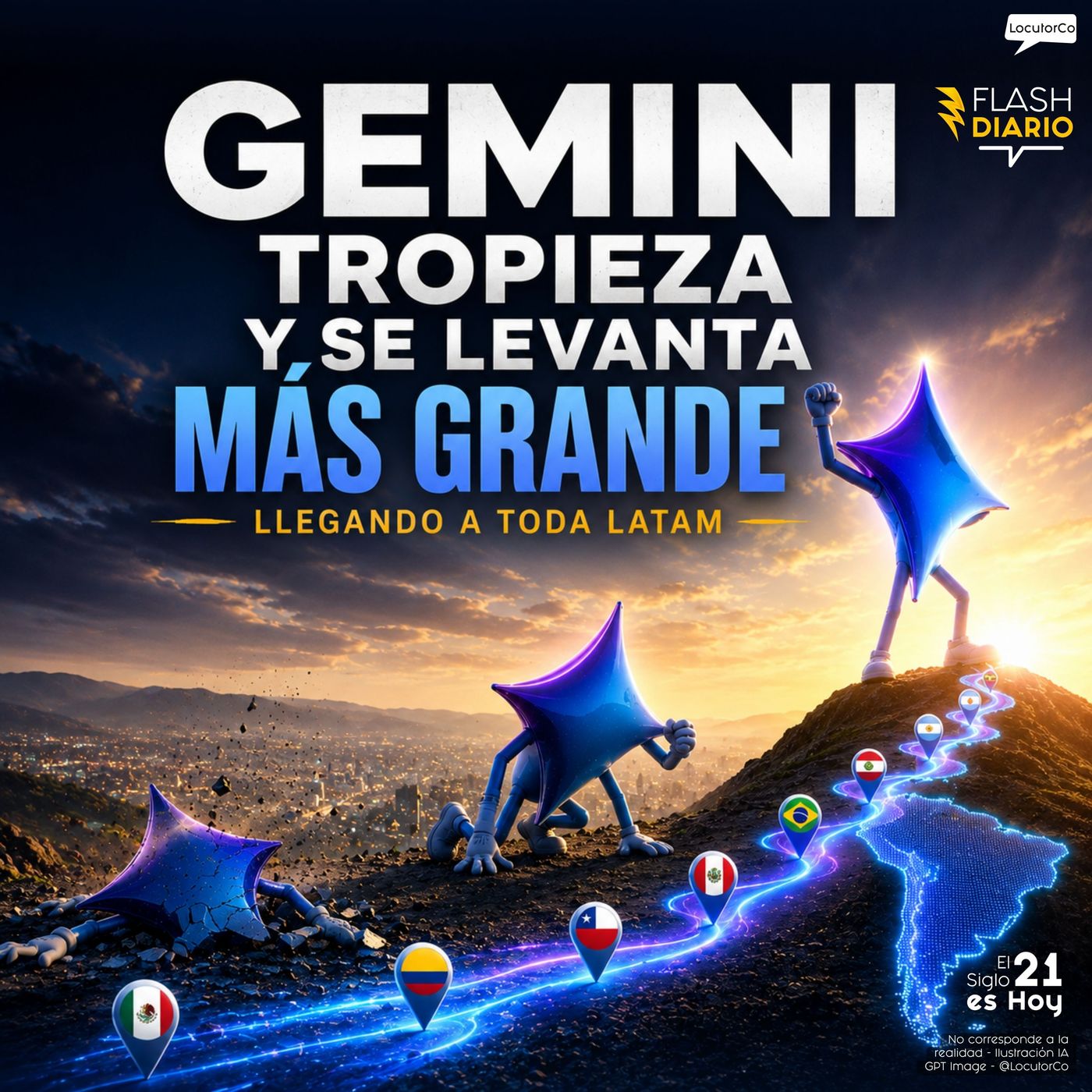 Gemini tropieza