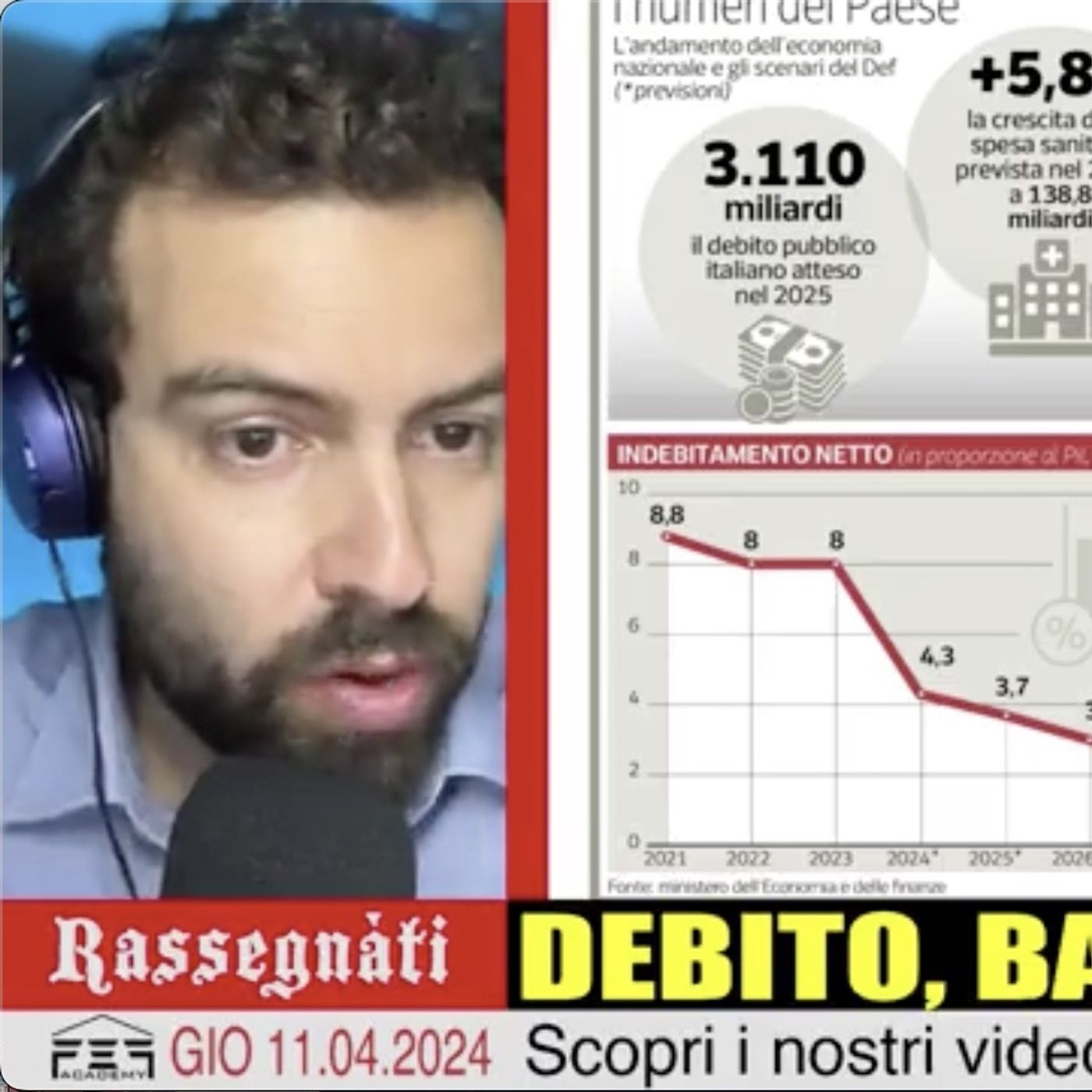🤥 DEBITO PUBBLICO, BALLE SENZA FINE - Rassegnàti 11/04/2024 episode artwork