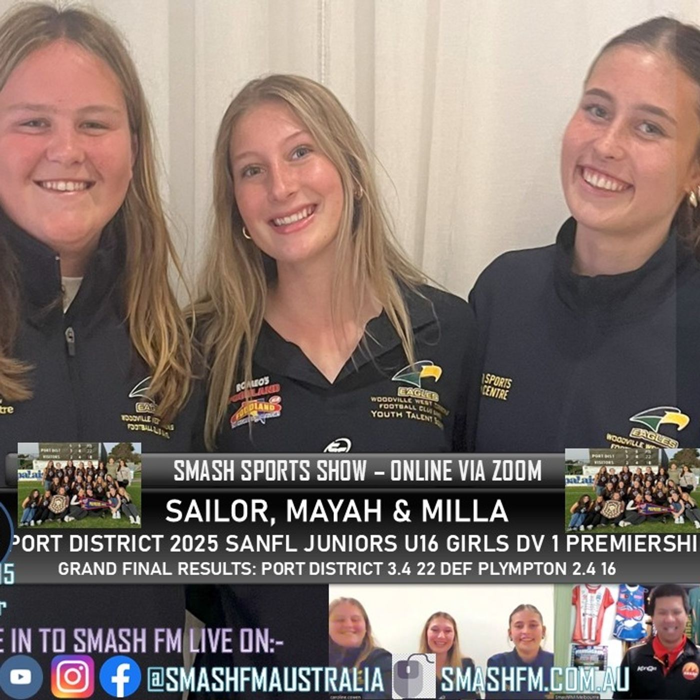 SSS15THYR: Port District FC 2025 SANFL Juniors Under 16 Girls Div 1 Premiership Interviews 091025